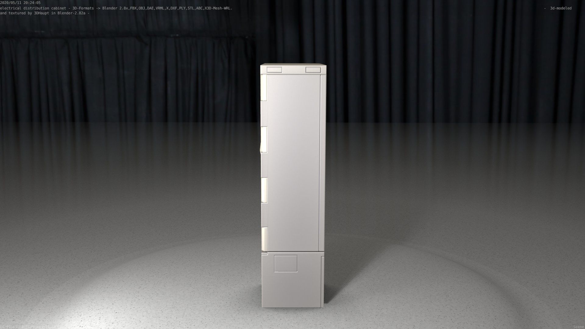 Electrical Distribution Cabinet 39 Low-poly 3D model_74