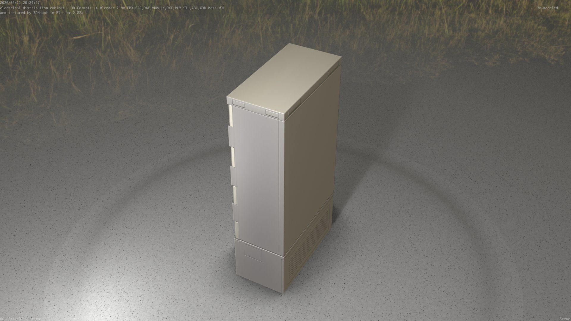 Electrical Distribution Cabinet 39 Low-poly 3D model_96