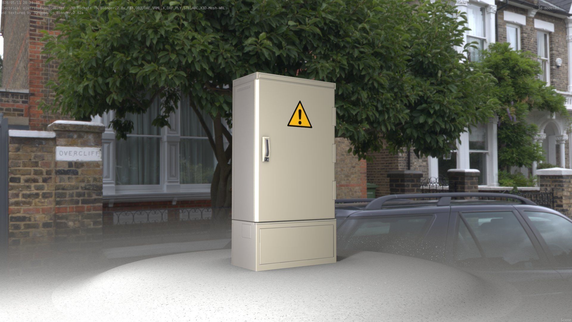 Electrical Distribution Cabinet 39 Low-poly 3D model_45
