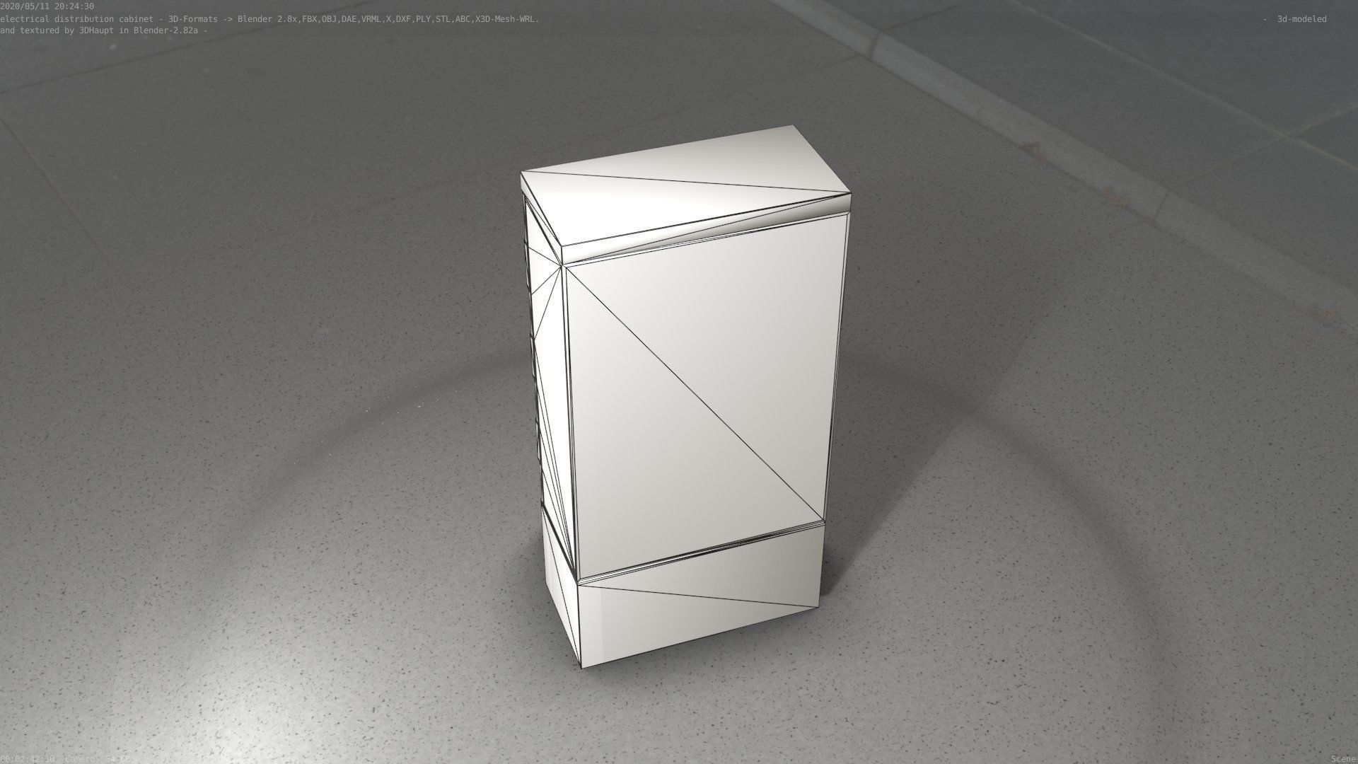 Electrical Distribution Cabinet 39 Low-poly 3D model_99