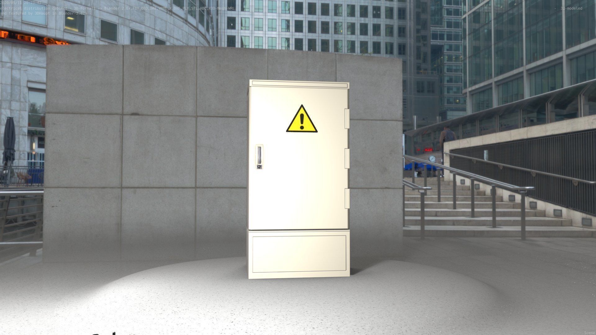 Electrical Distribution Cabinet 39 Low-poly 3D model_47