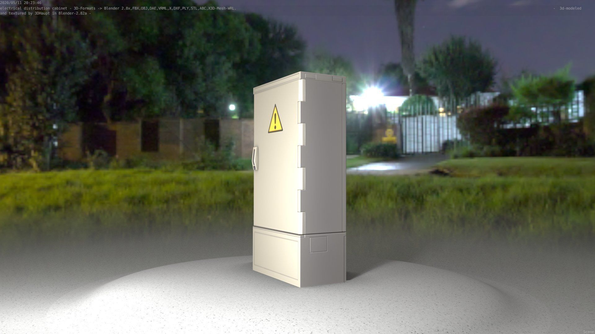 Electrical Distribution Cabinet 39 Low-poly 3D model_52