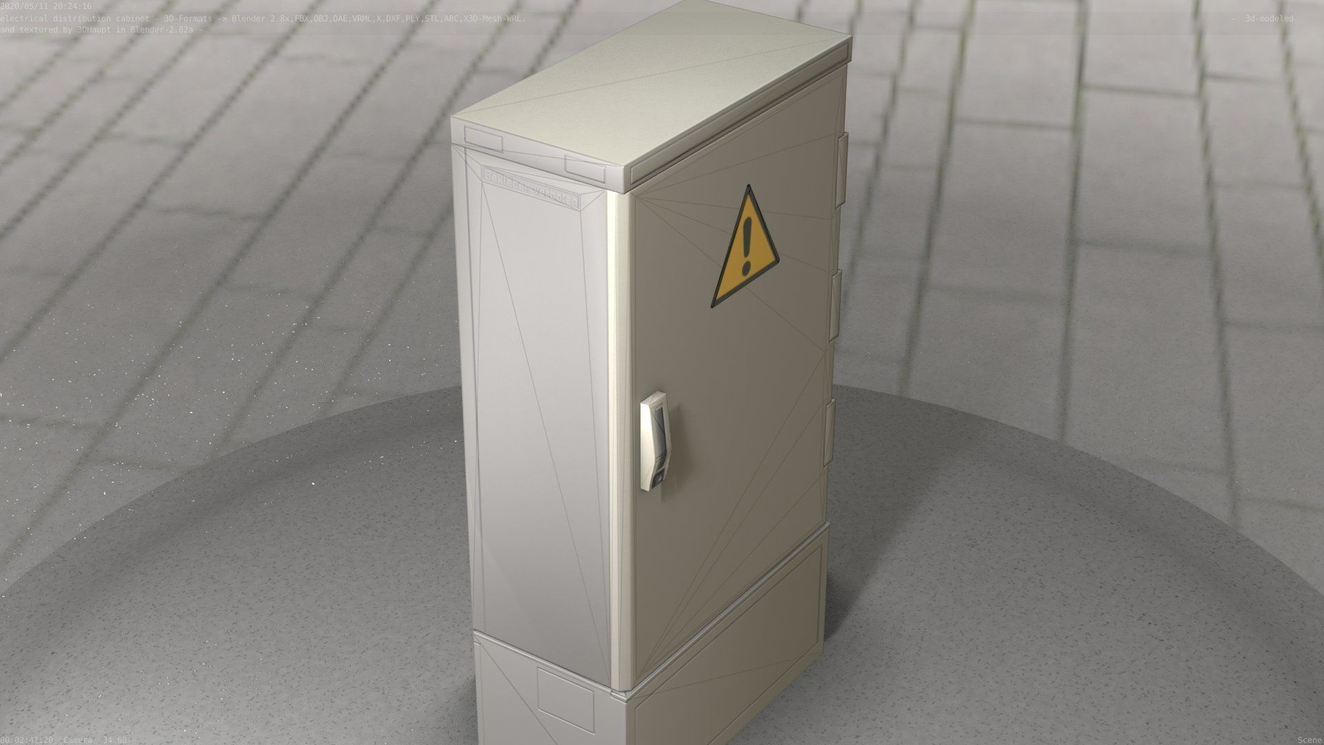 Electrical Distribution Cabinet 39 Low-poly 3D model_85