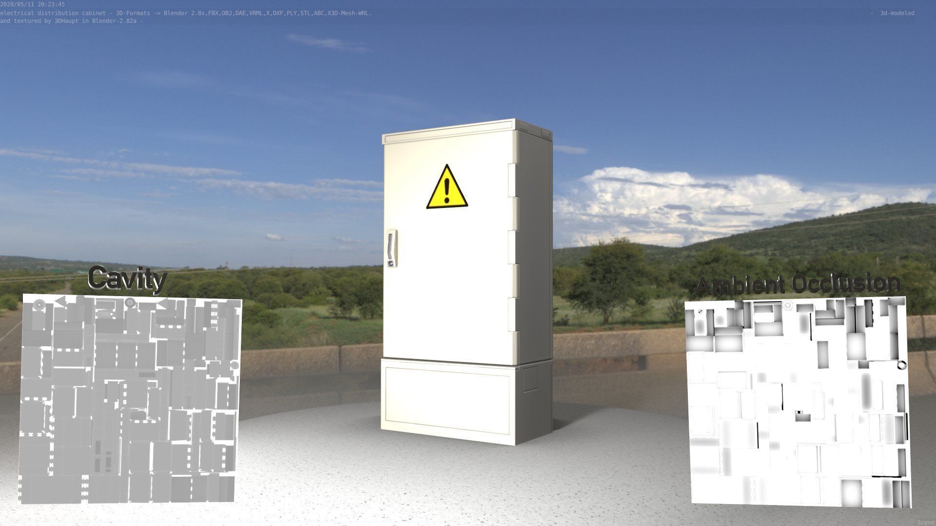 Electrical Distribution Cabinet 39 Low-poly 3D model_50