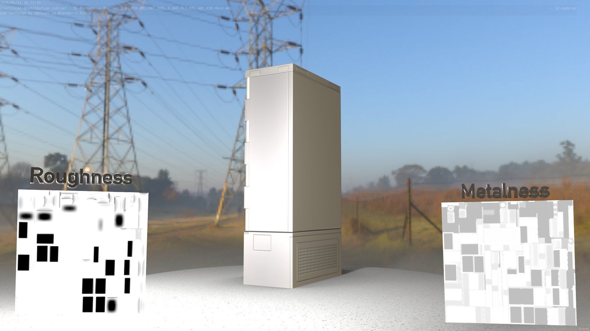 Electrical Distribution Cabinet 39 Low-poly 3D model_56