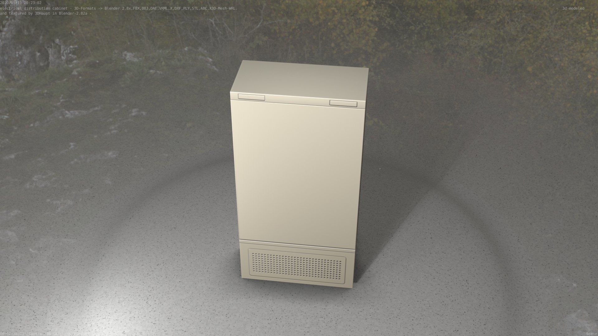 Electrical Distribution Cabinet 39 Low-poly 3D model_7