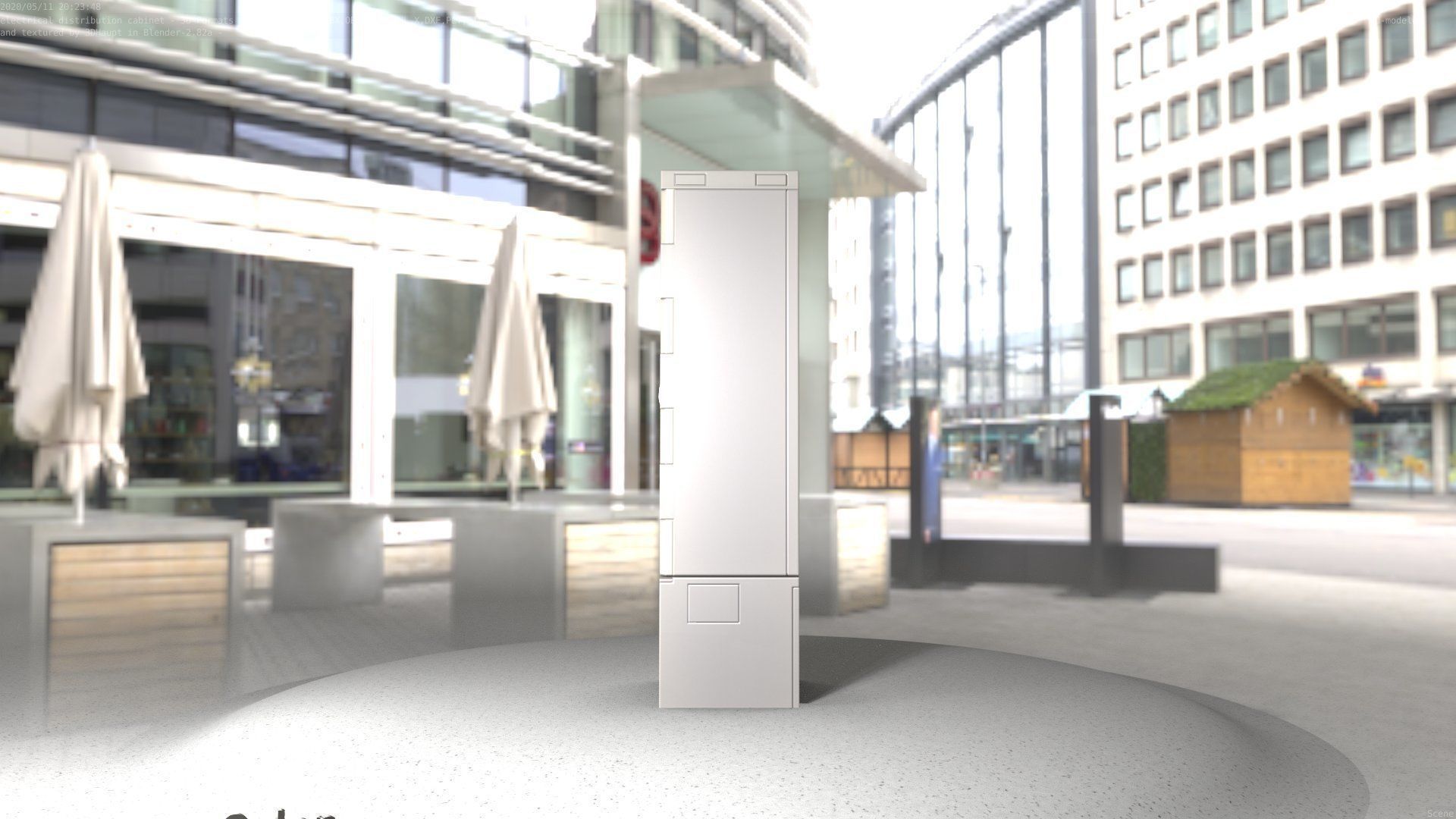 Electrical Distribution Cabinet 39 Low-poly 3D model_54