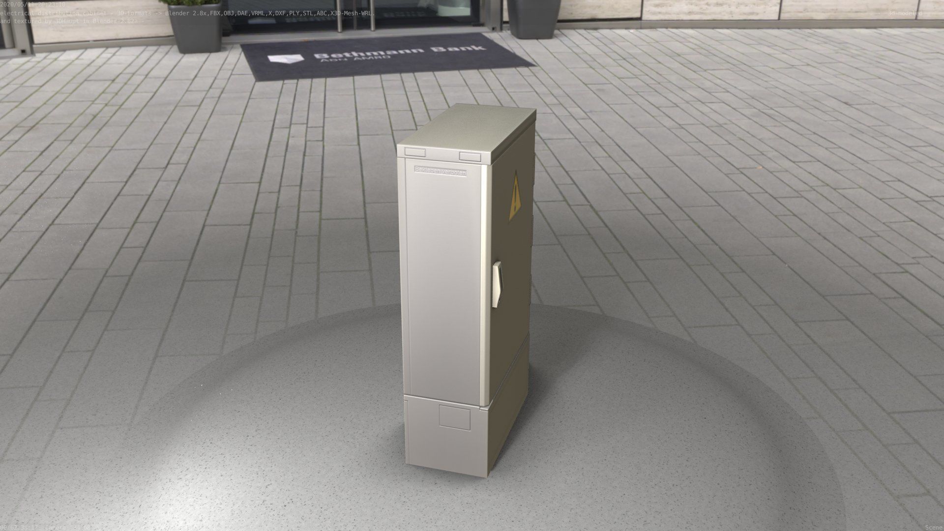 Electrical Distribution Cabinet 39 Low-poly 3D model_15