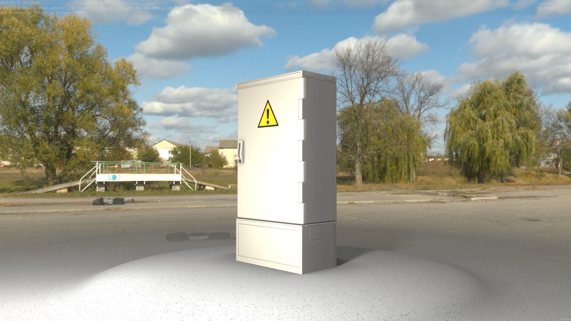 Electrical Distribution Cabinet 39 Low-poly 3D model_51