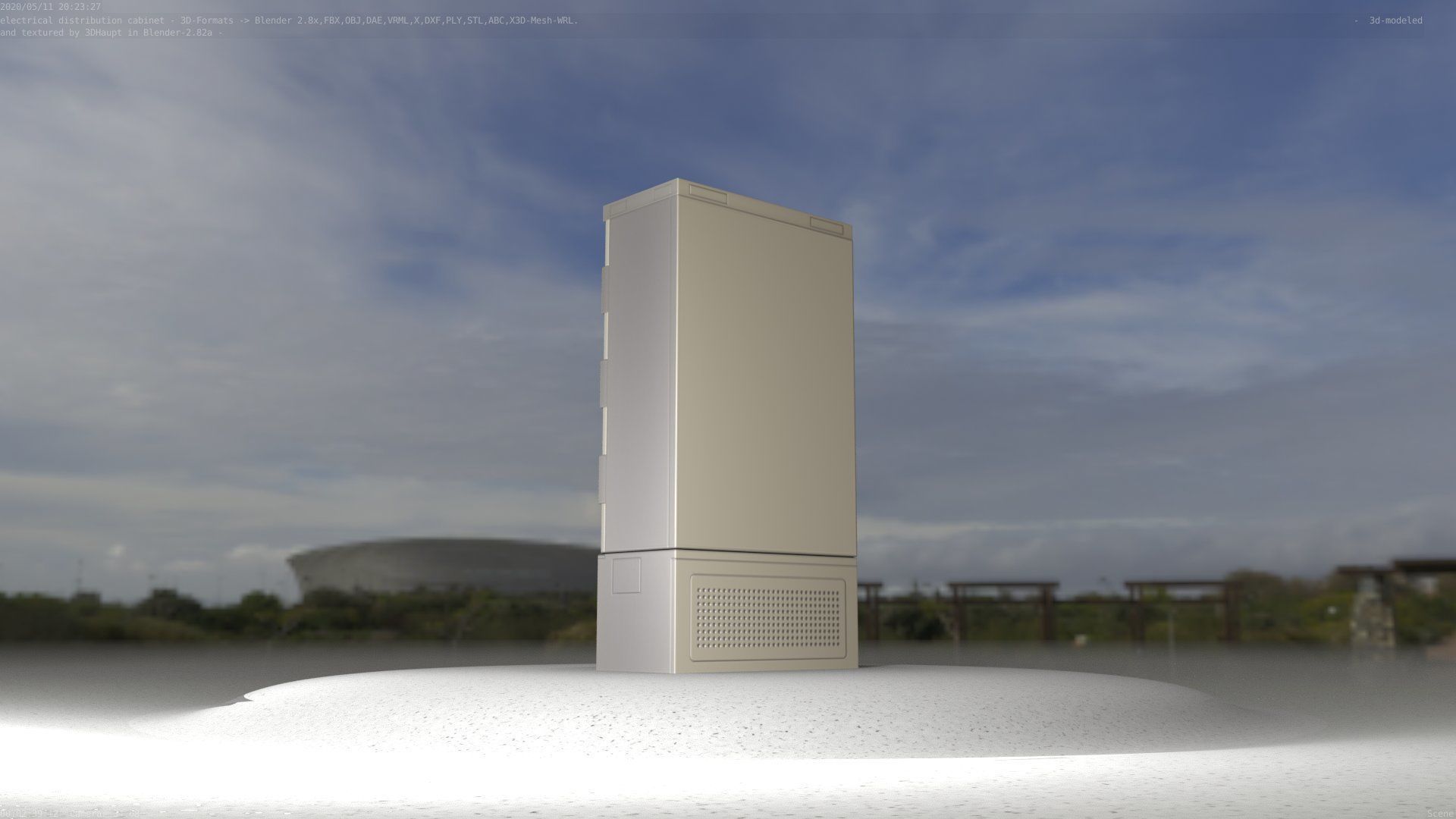 Electrical Distribution Cabinet 39 Low-poly 3D model_29