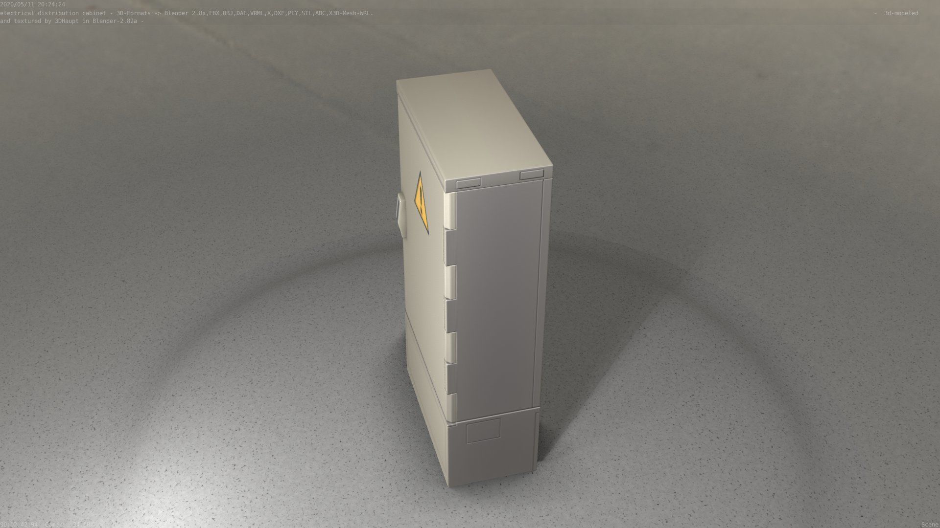 Electrical Distribution Cabinet 39 Low-poly 3D model_93