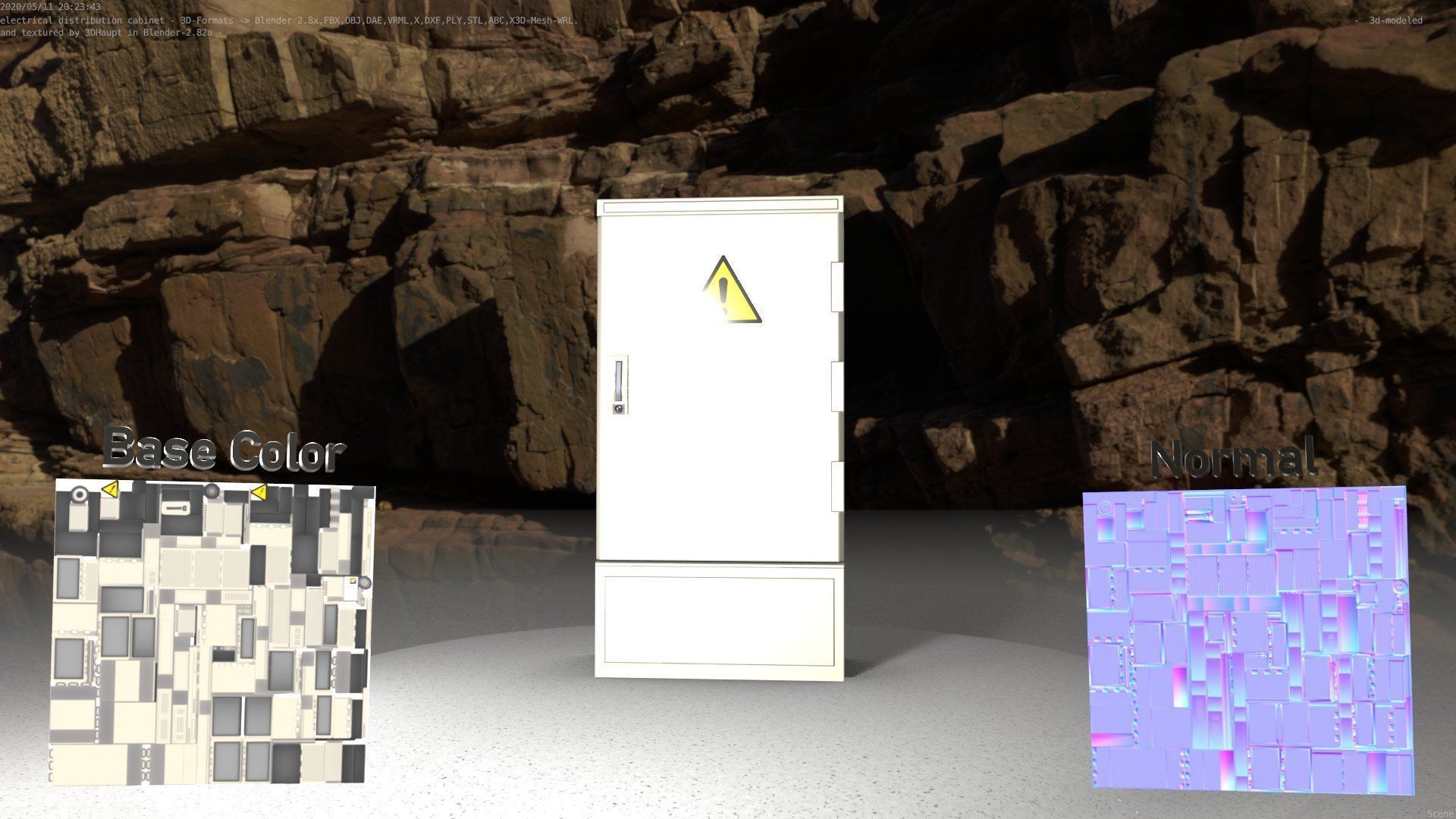 Electrical Distribution Cabinet 39 Low-poly 3D model_48