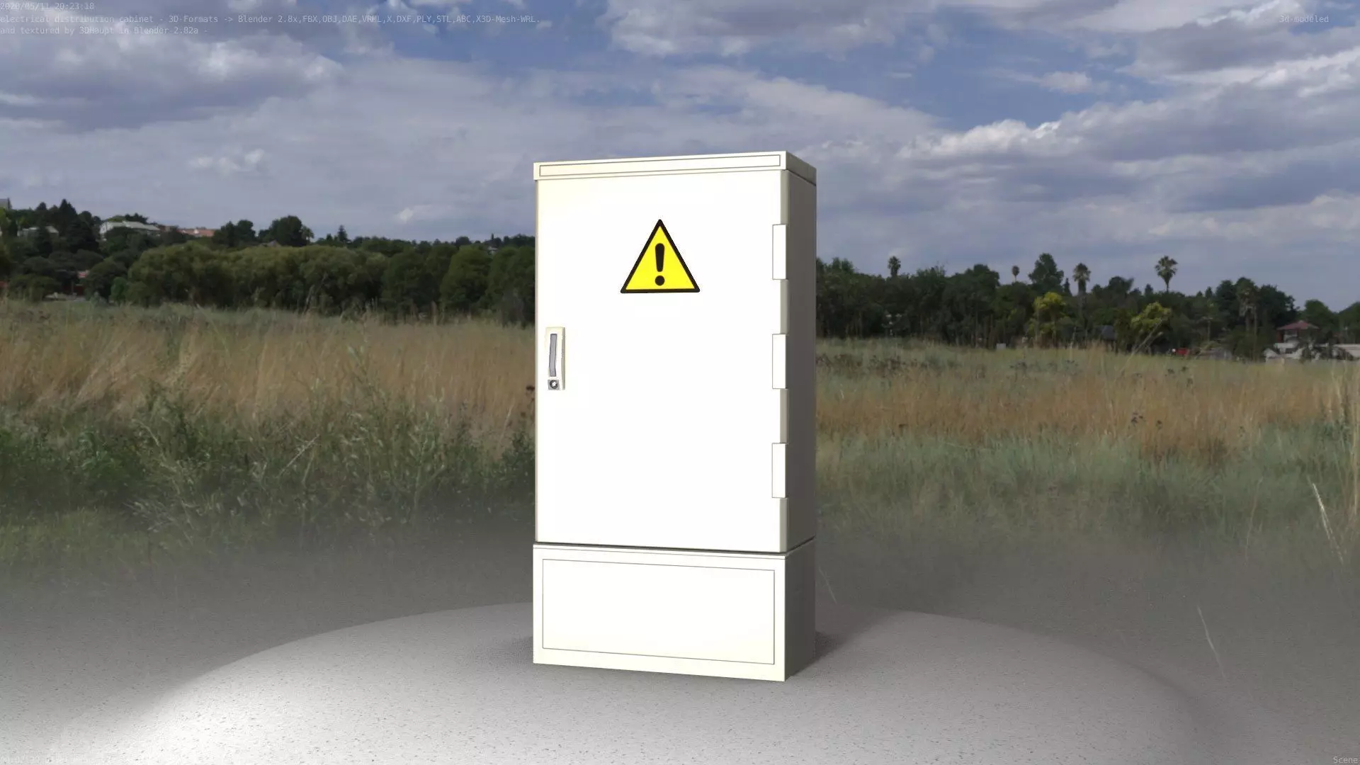 Electrical Distribution Cabinet 39 Low-poly 3D model_0