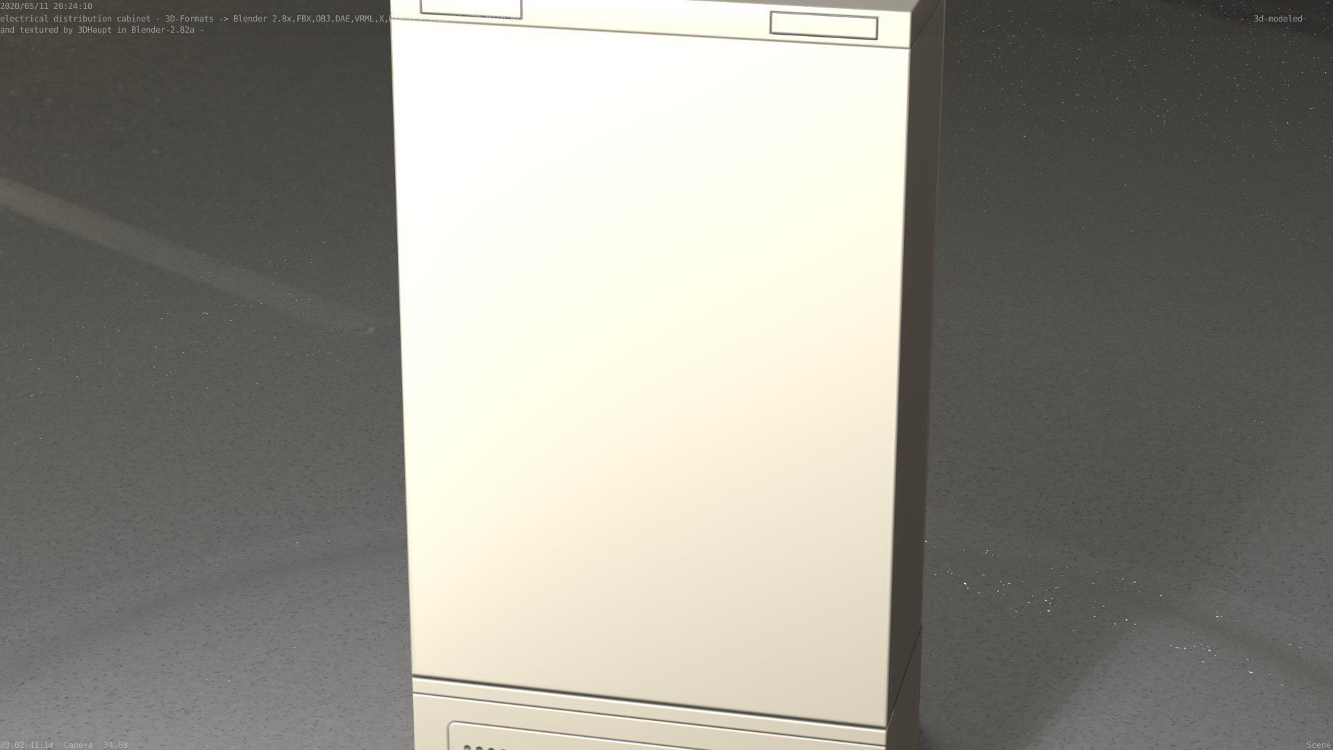 Electrical Distribution Cabinet 39 Low-poly 3D model_79