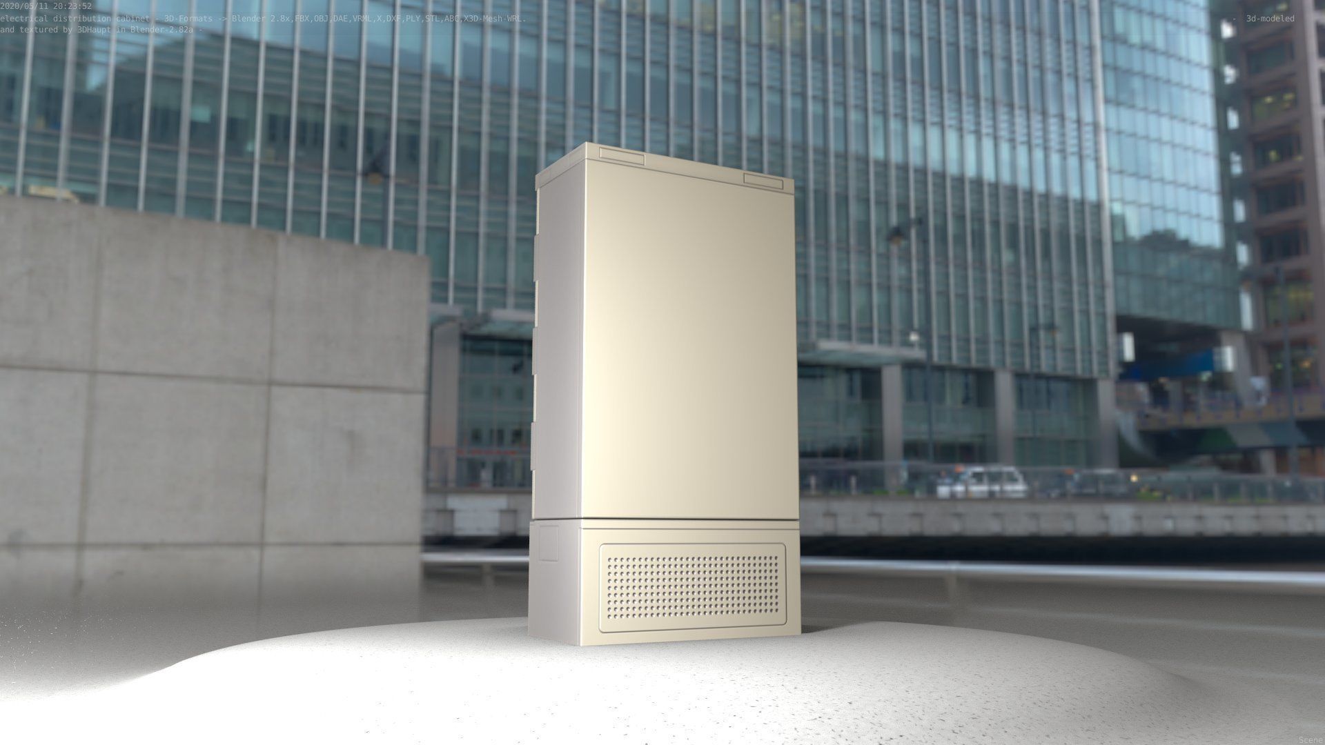 Electrical Distribution Cabinet 39 Low-poly 3D model_58