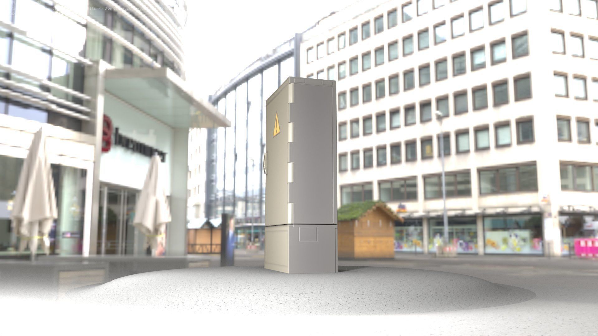 Electrical Distribution Cabinet 39 Low-poly 3D model_23