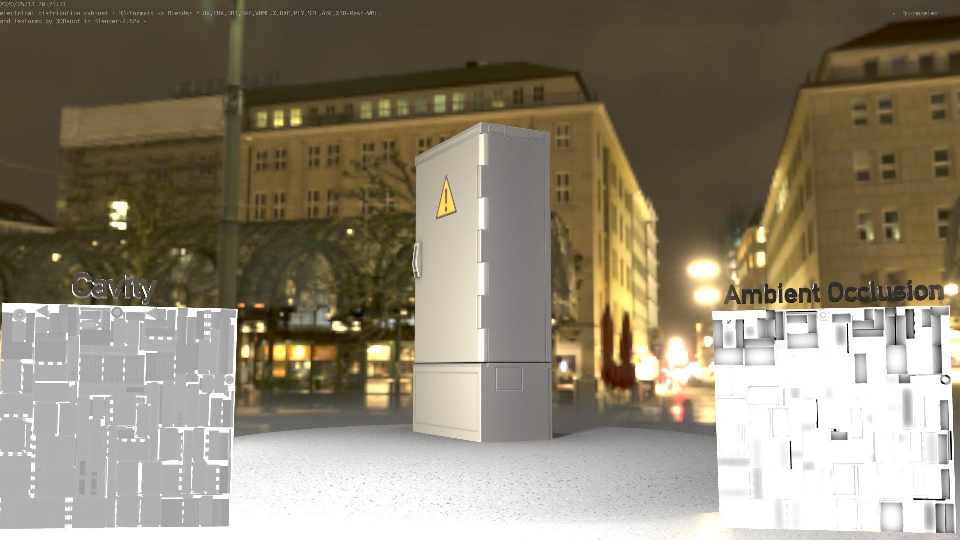 Electrical Distribution Cabinet 39 Low-poly 3D model_5