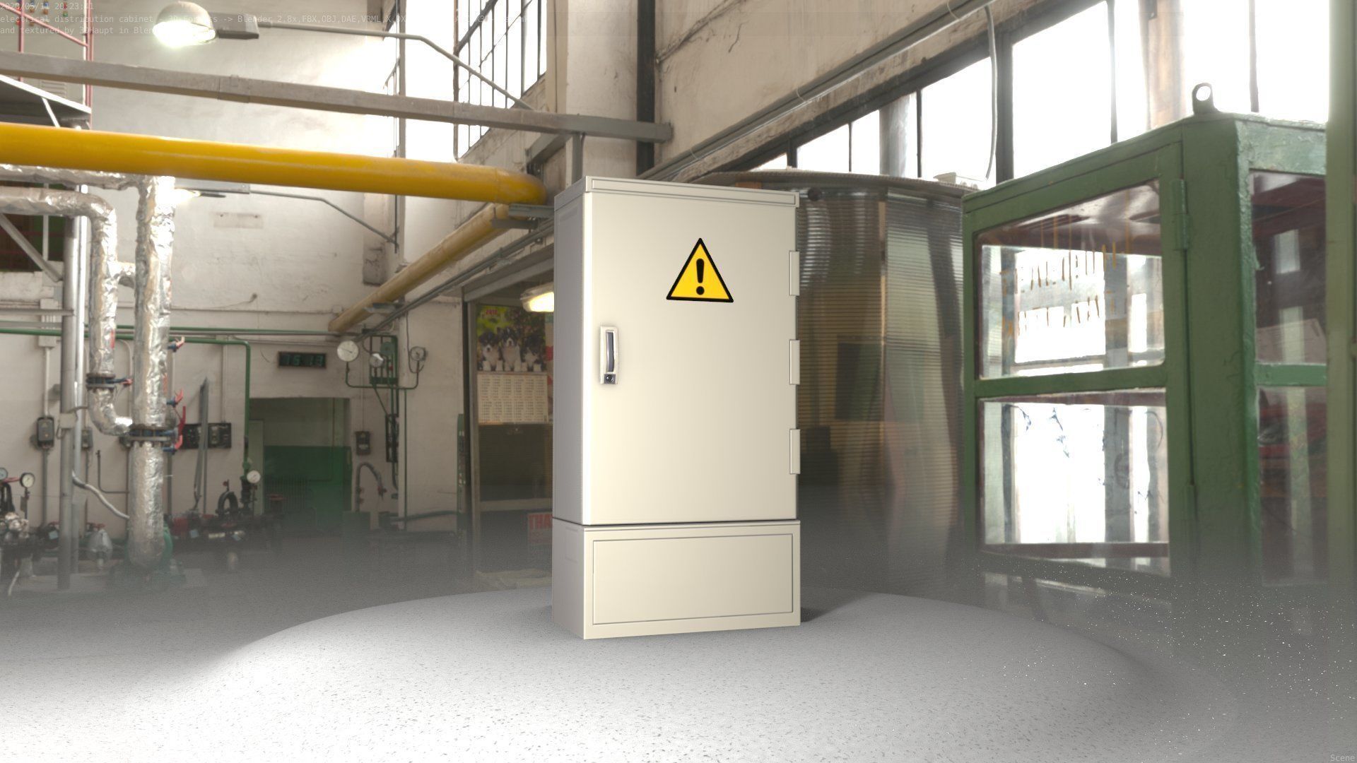 Electrical Distribution Cabinet 39 Low-poly 3D model_46