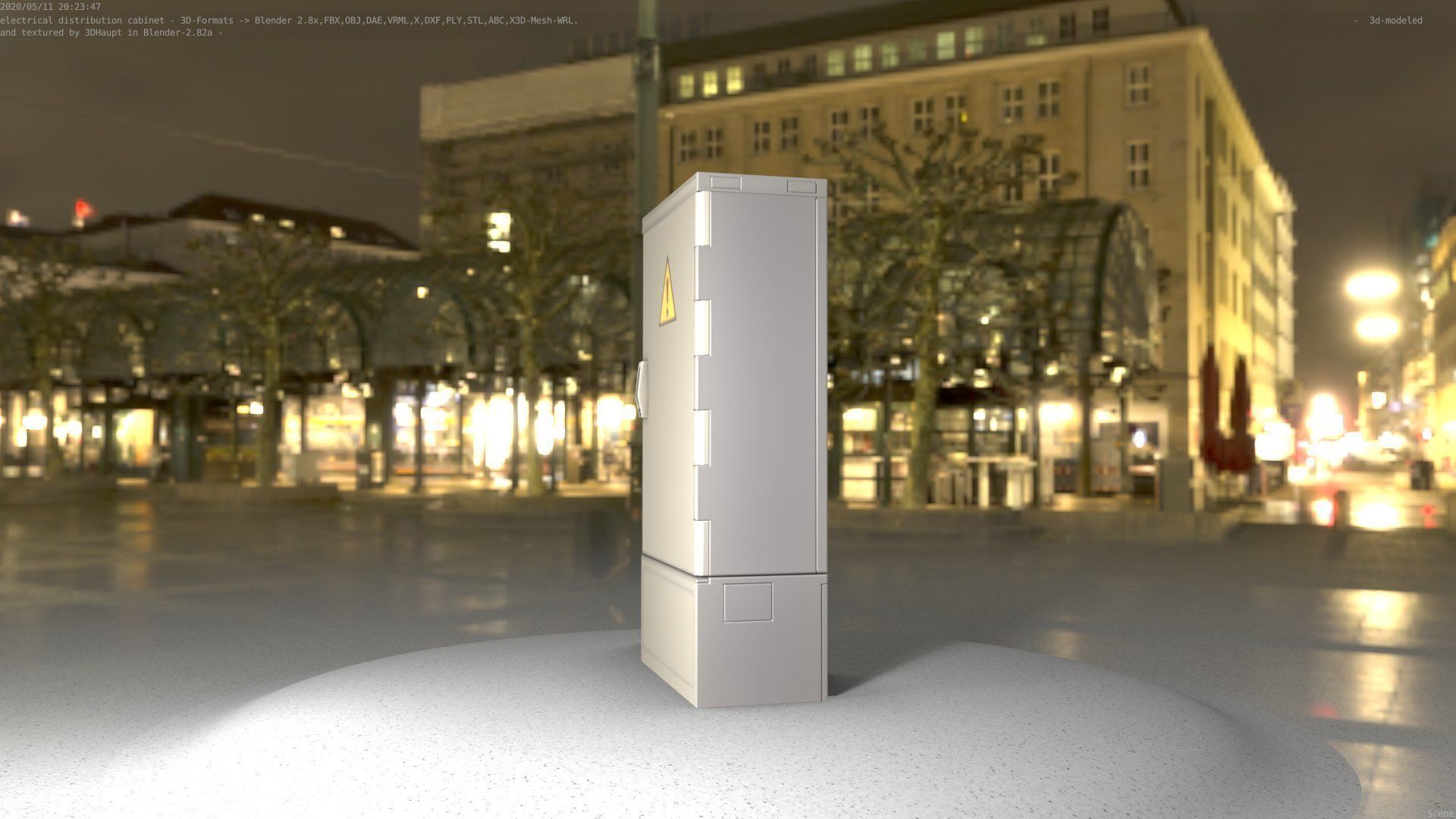 Electrical Distribution Cabinet 39 Low-poly 3D model_53