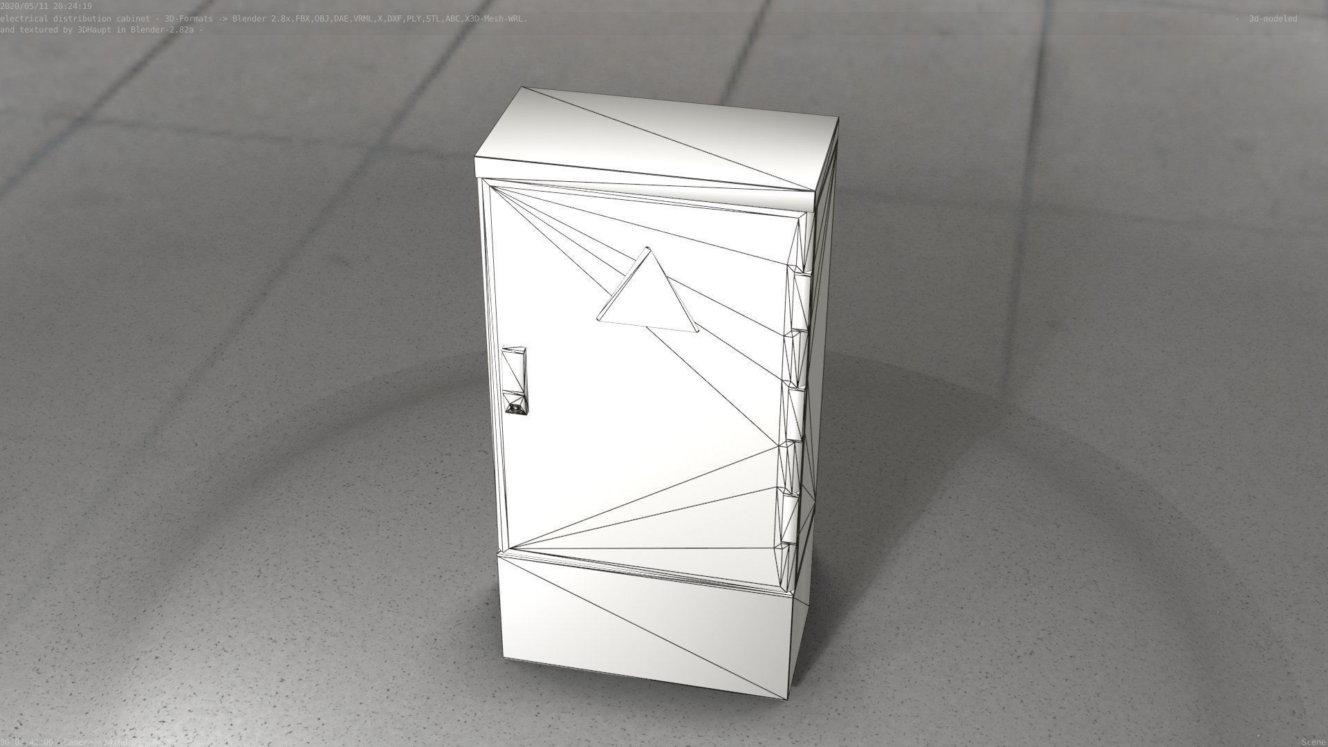Electrical Distribution Cabinet 39 Low-poly 3D model_89