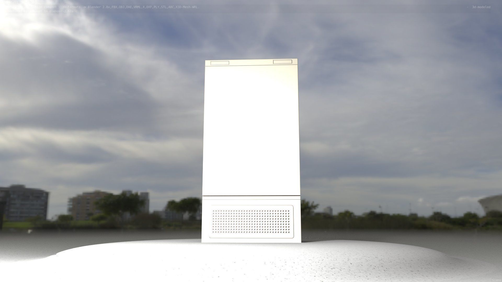 Electrical Distribution Cabinet 39 Low-poly 3D model_60