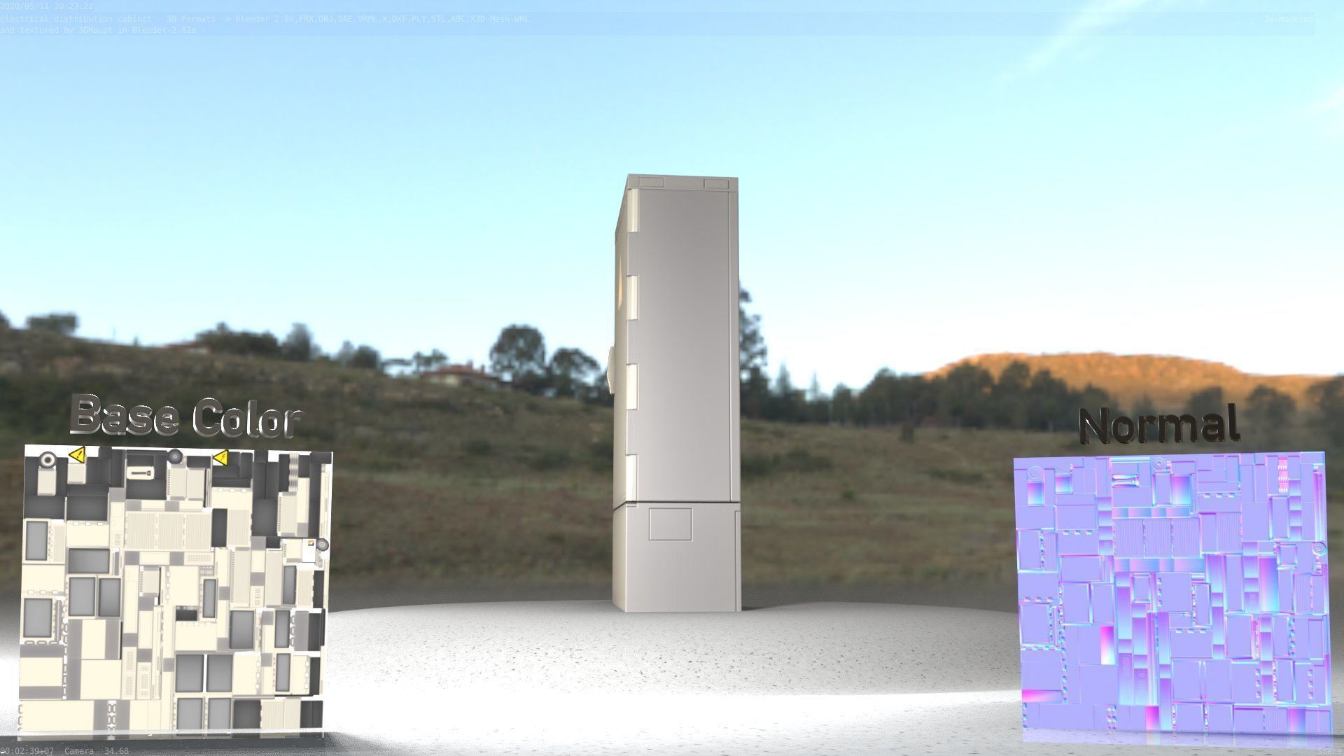 Electrical Distribution Cabinet 39 Low-poly 3D model_24