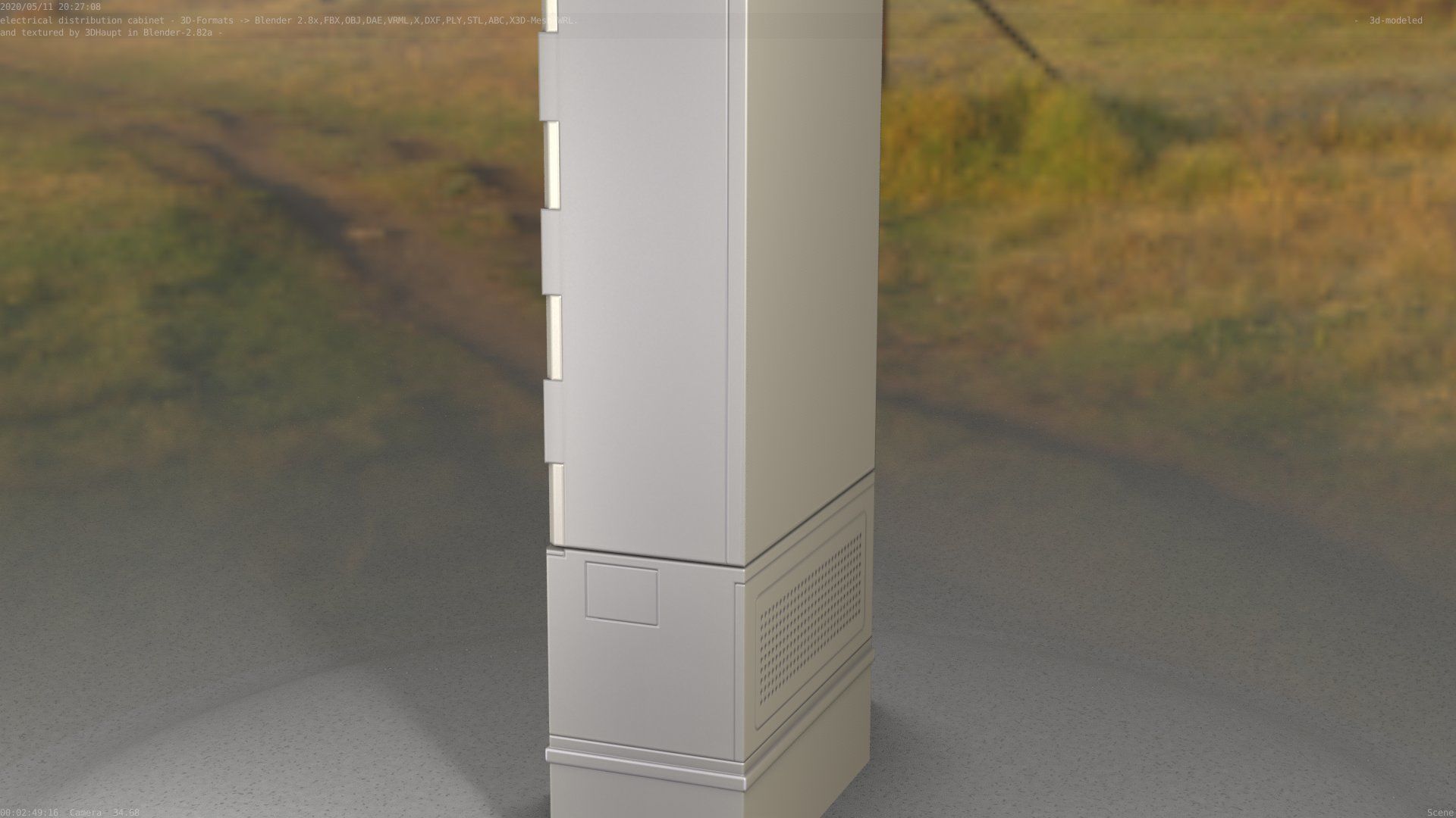 Electrical Distribution Cabinet 41 Low-poly 3D model_73