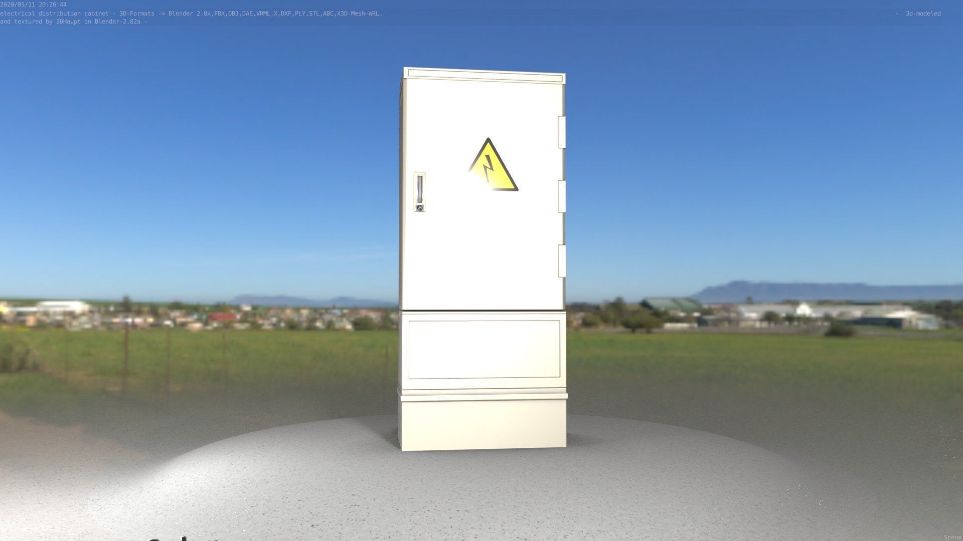 Electrical Distribution Cabinet 41 Low-poly 3D model_45