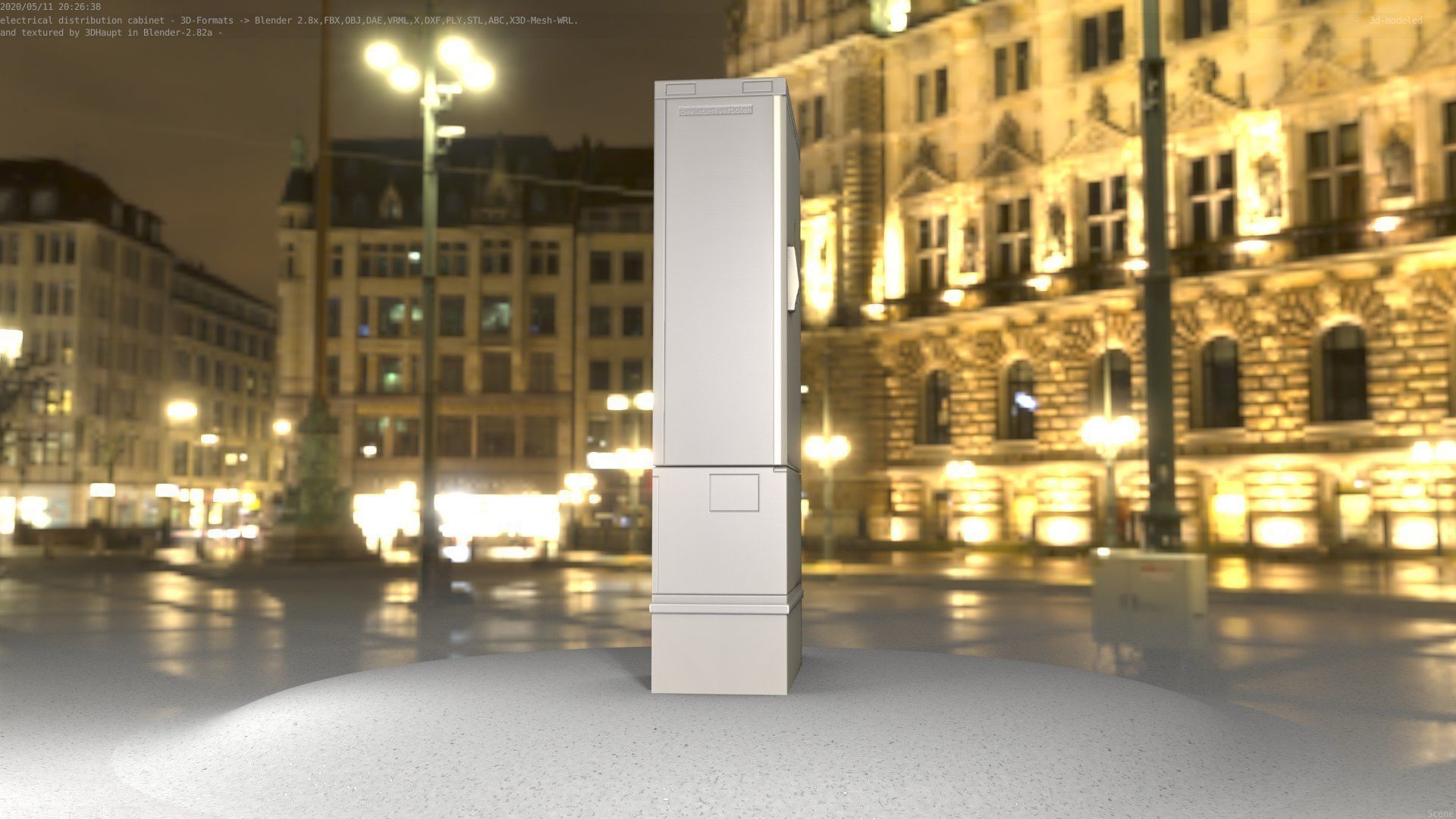 Electrical Distribution Cabinet 41 Low-poly 3D model_39