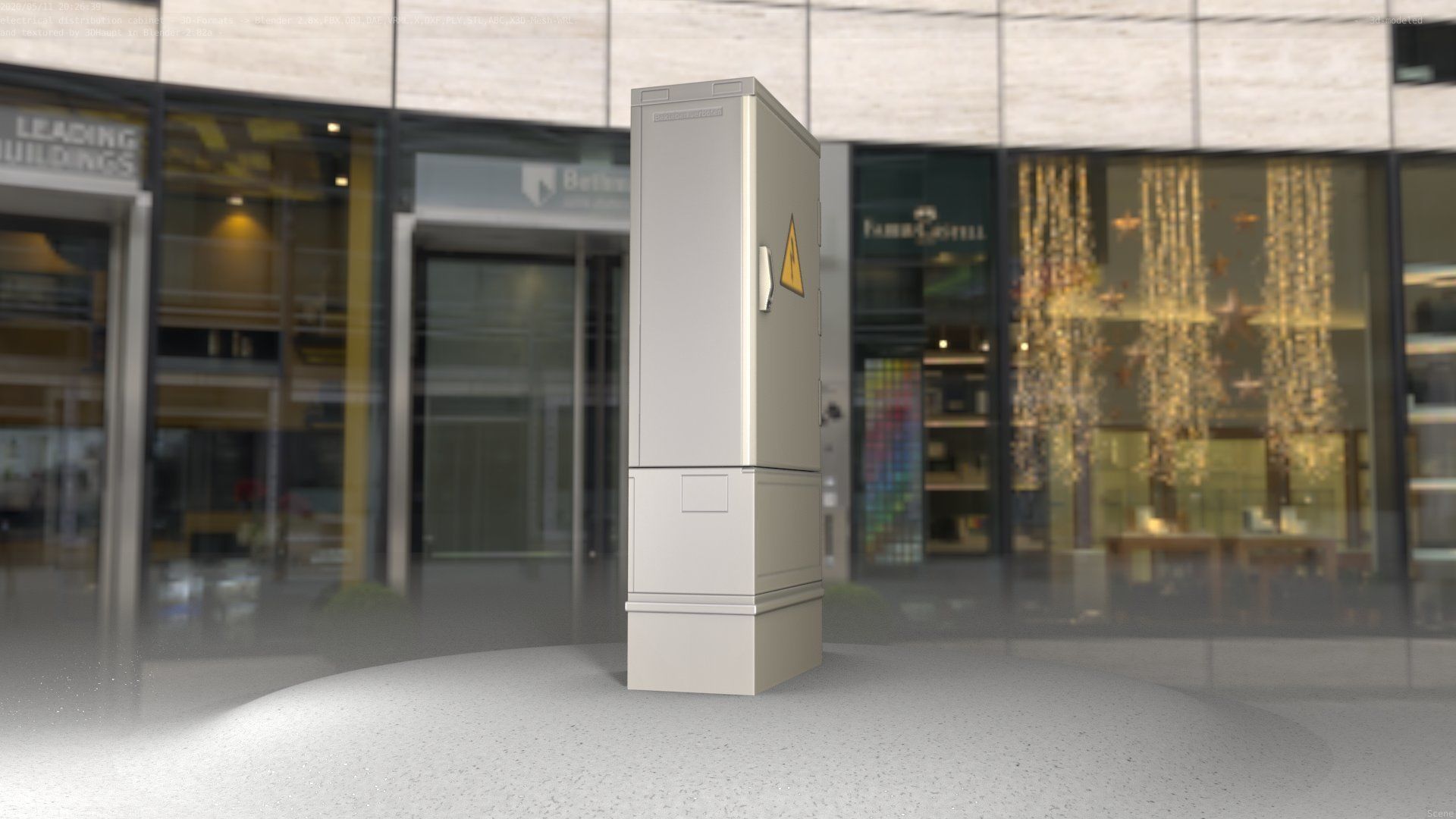 Electrical Distribution Cabinet 41 Low-poly 3D model_40