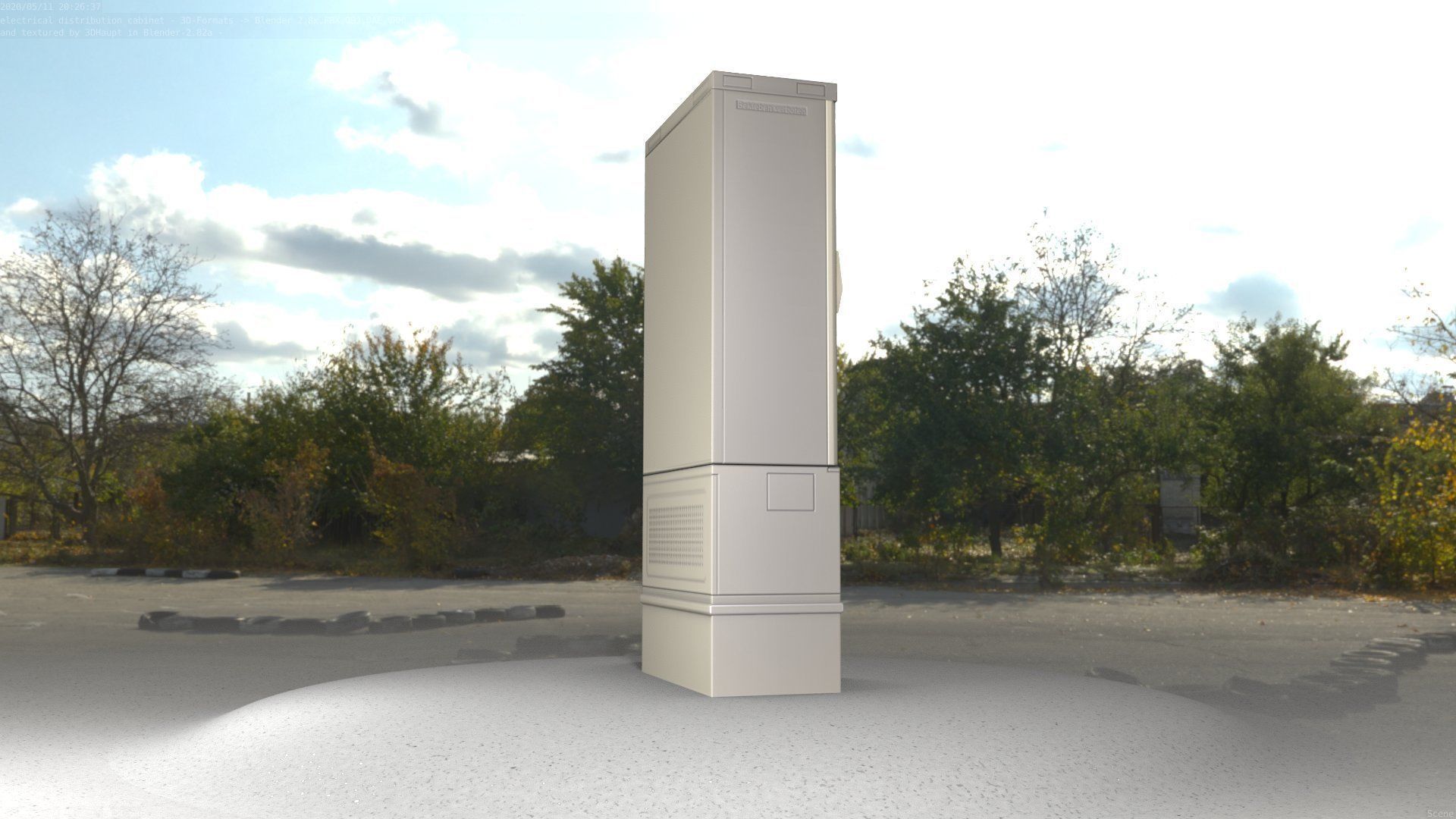 Electrical Distribution Cabinet 41 Low-poly 3D model_37