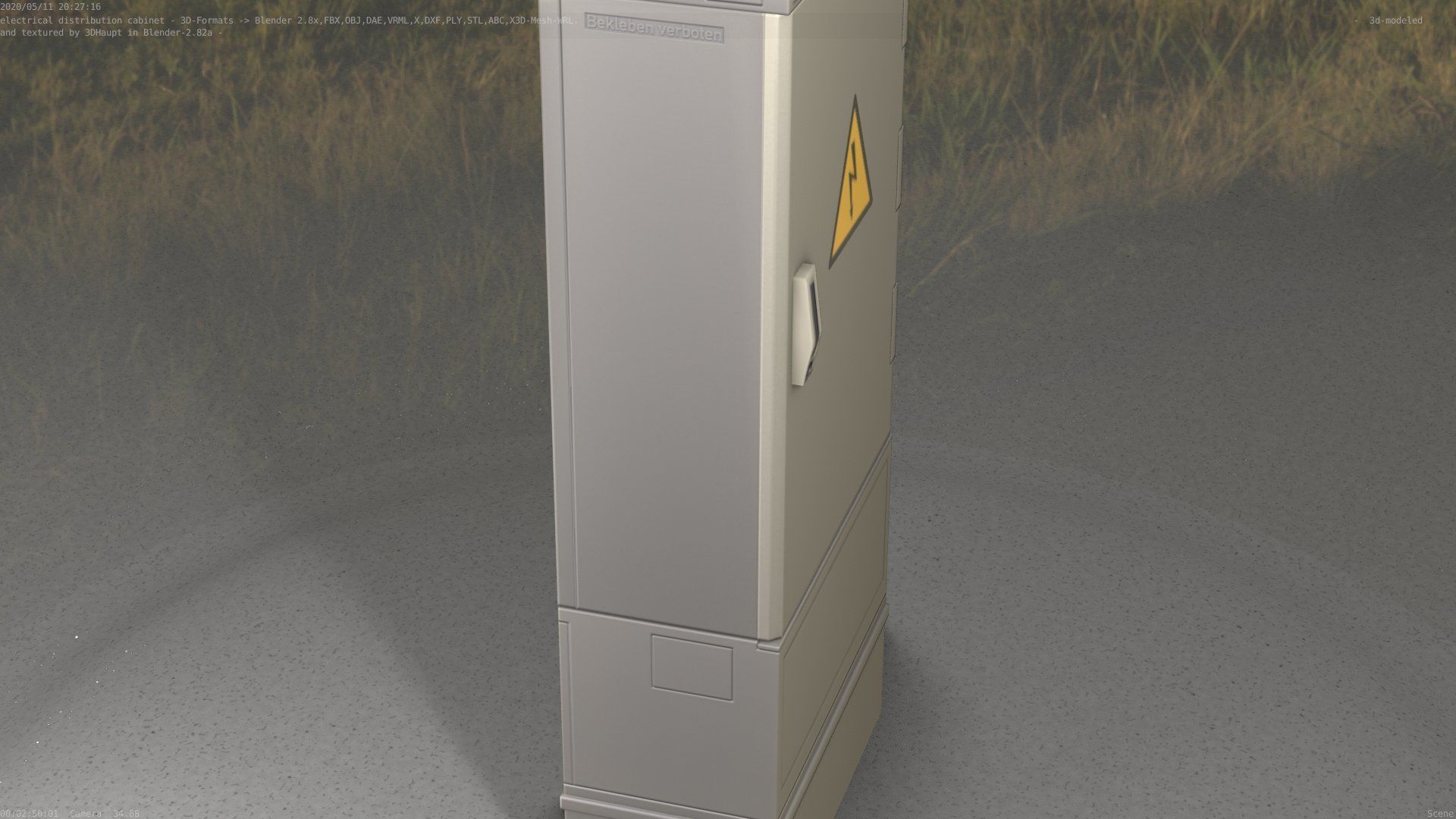 Electrical Distribution Cabinet 41 Low-poly 3D model_82