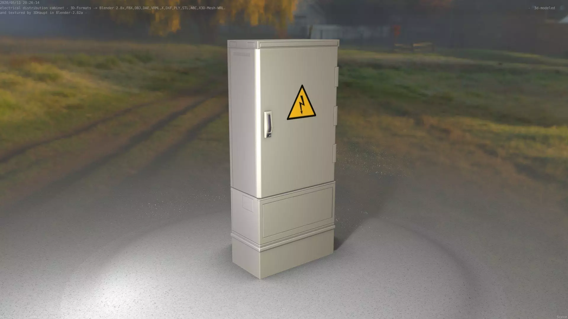 Electrical Distribution Cabinet 41 Low-poly 3D model_0