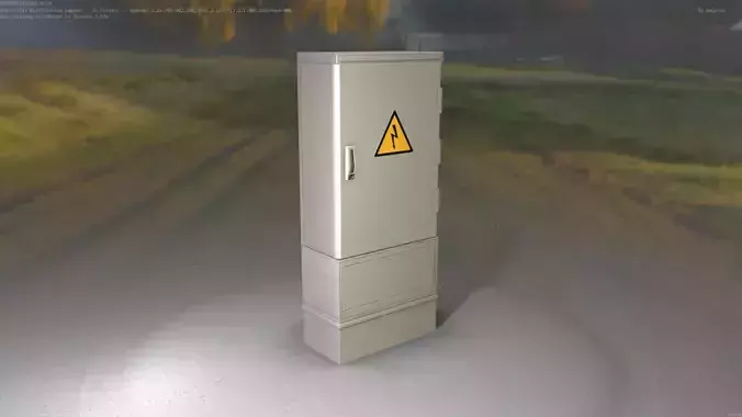Electrical Distribution Cabinet 41 Low-poly 3D model