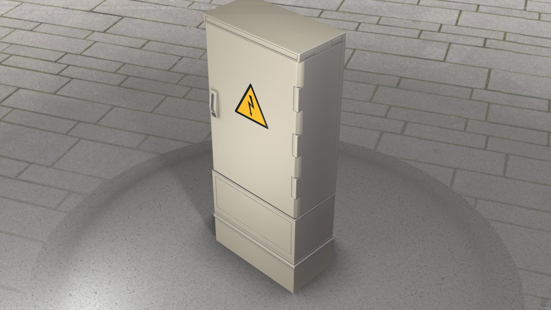Electrical Distribution Cabinet 41 Low-poly 3D model_89