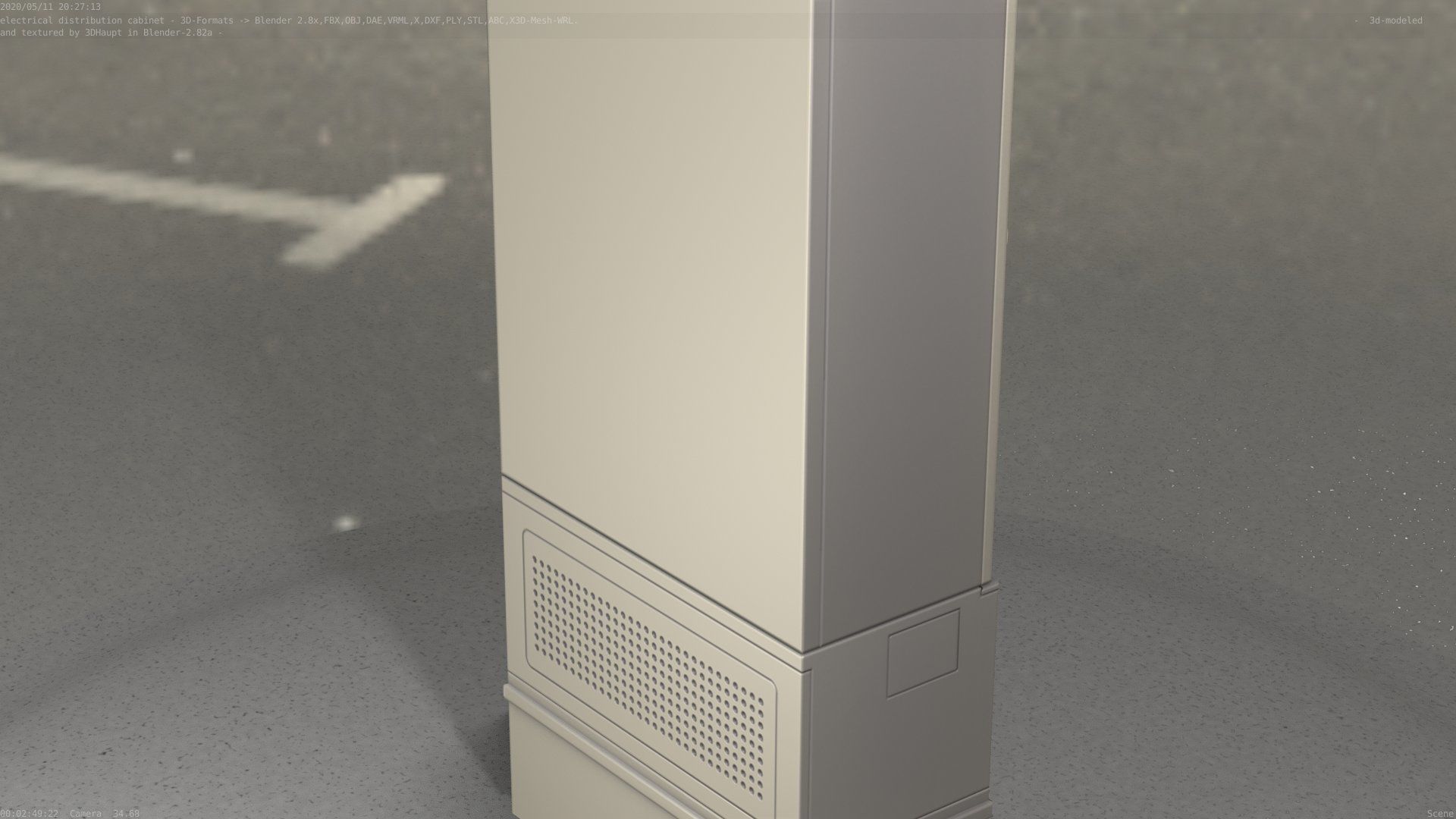 Electrical Distribution Cabinet 41 Low-poly 3D model_79