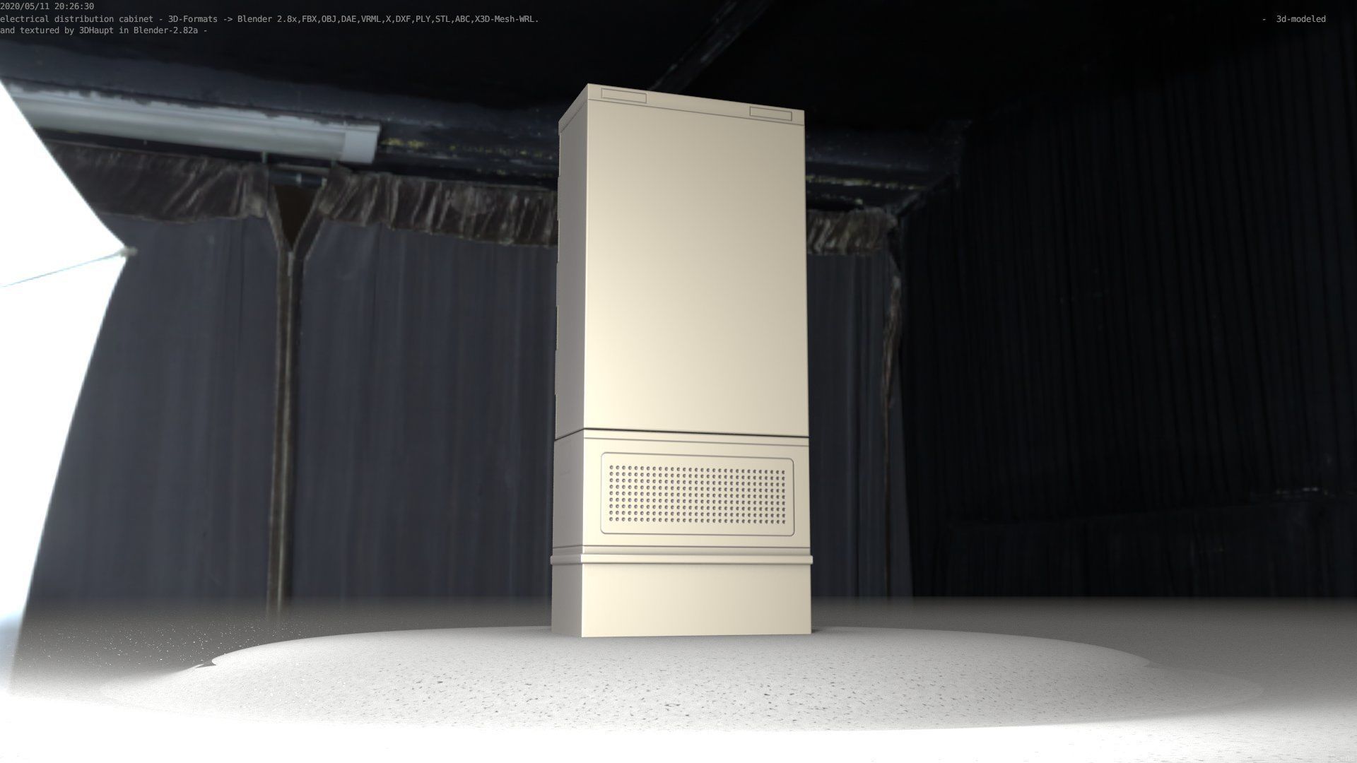 Electrical Distribution Cabinet 41 Low-poly 3D model_29