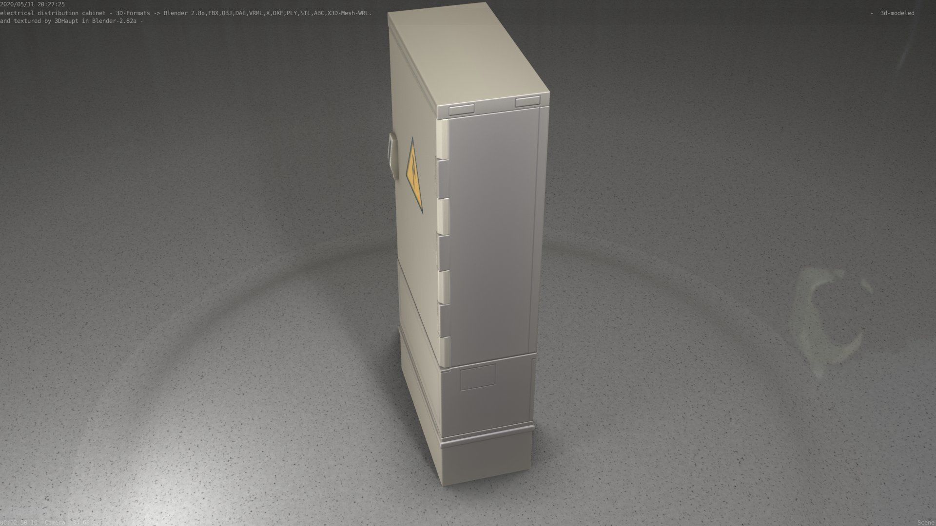 Electrical Distribution Cabinet 41 Low-poly 3D model_91