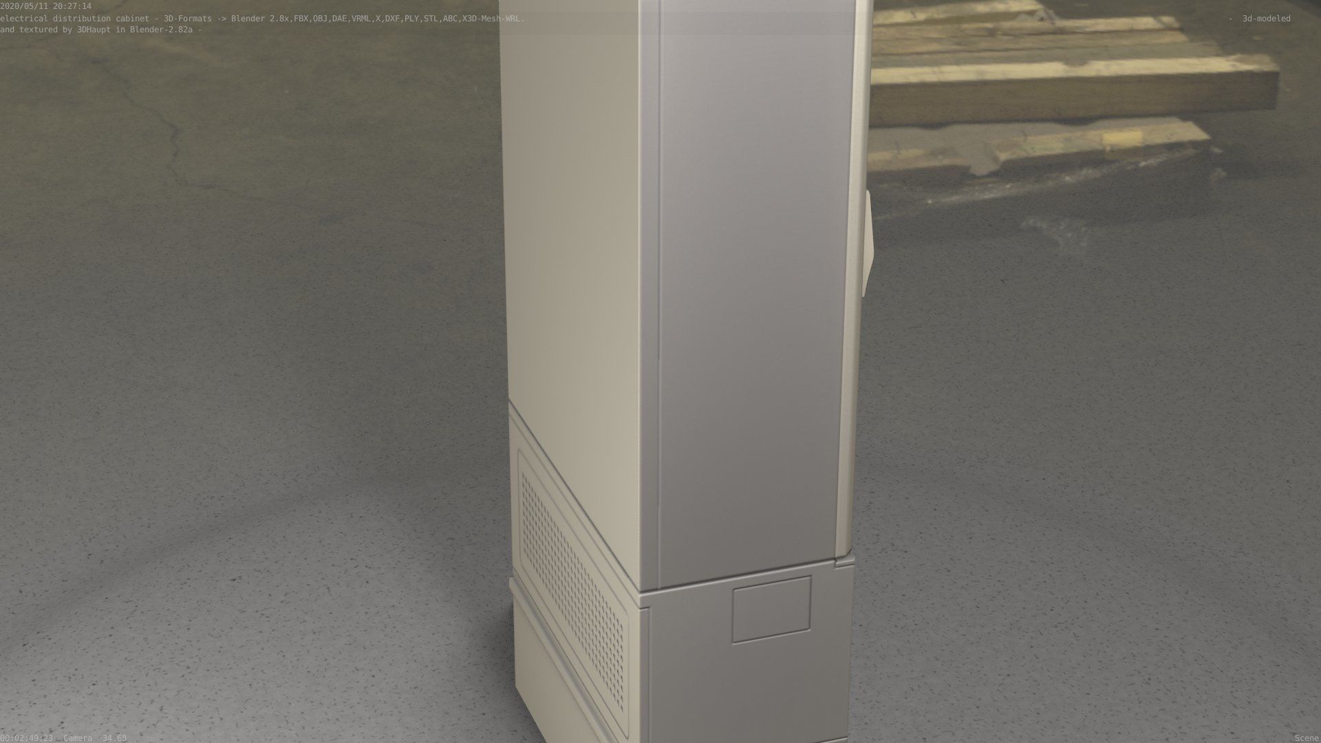 Electrical Distribution Cabinet 41 Low-poly 3D model_80