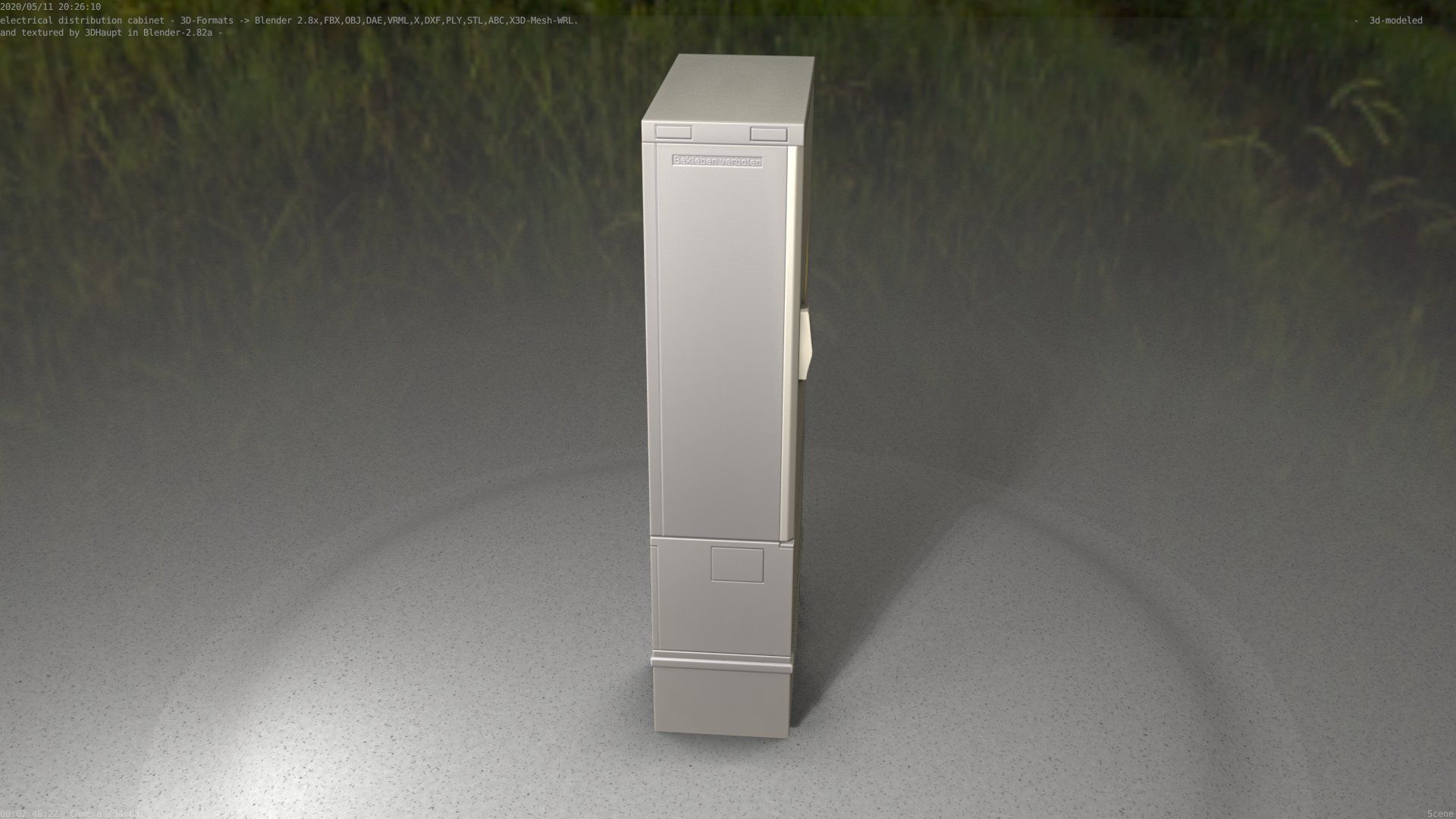 Electrical Distribution Cabinet 41 Low-poly 3D model_16