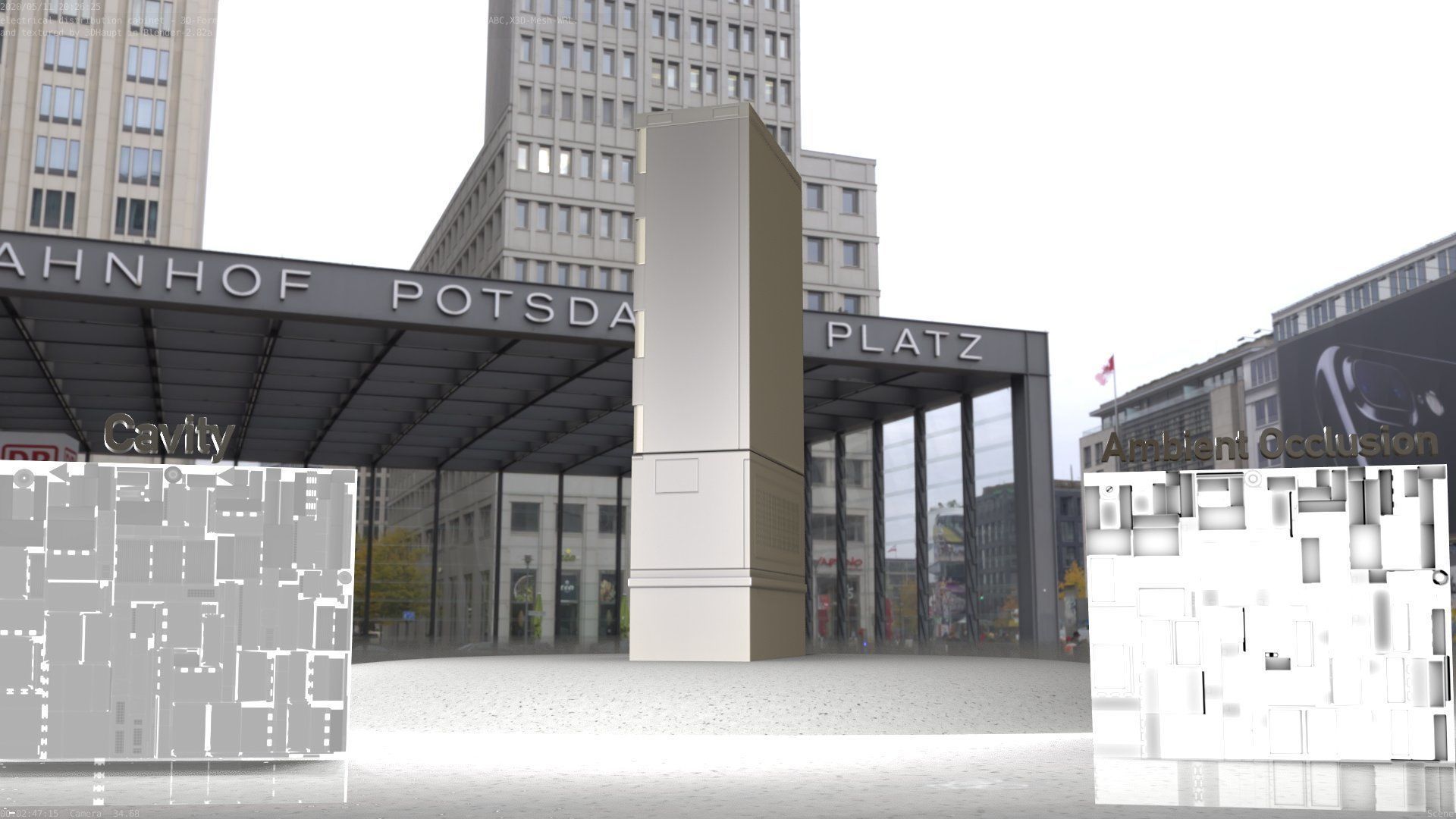 Electrical Distribution Cabinet 41 Low-poly 3D model_24