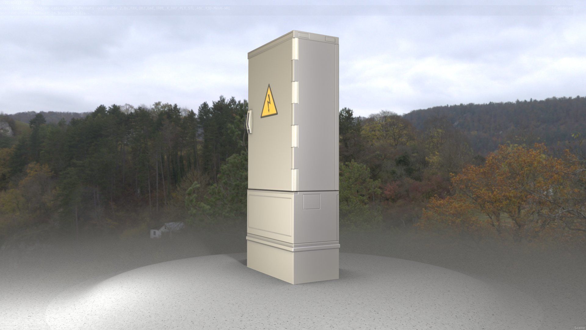 Electrical Distribution Cabinet 41 Low-poly 3D model_50