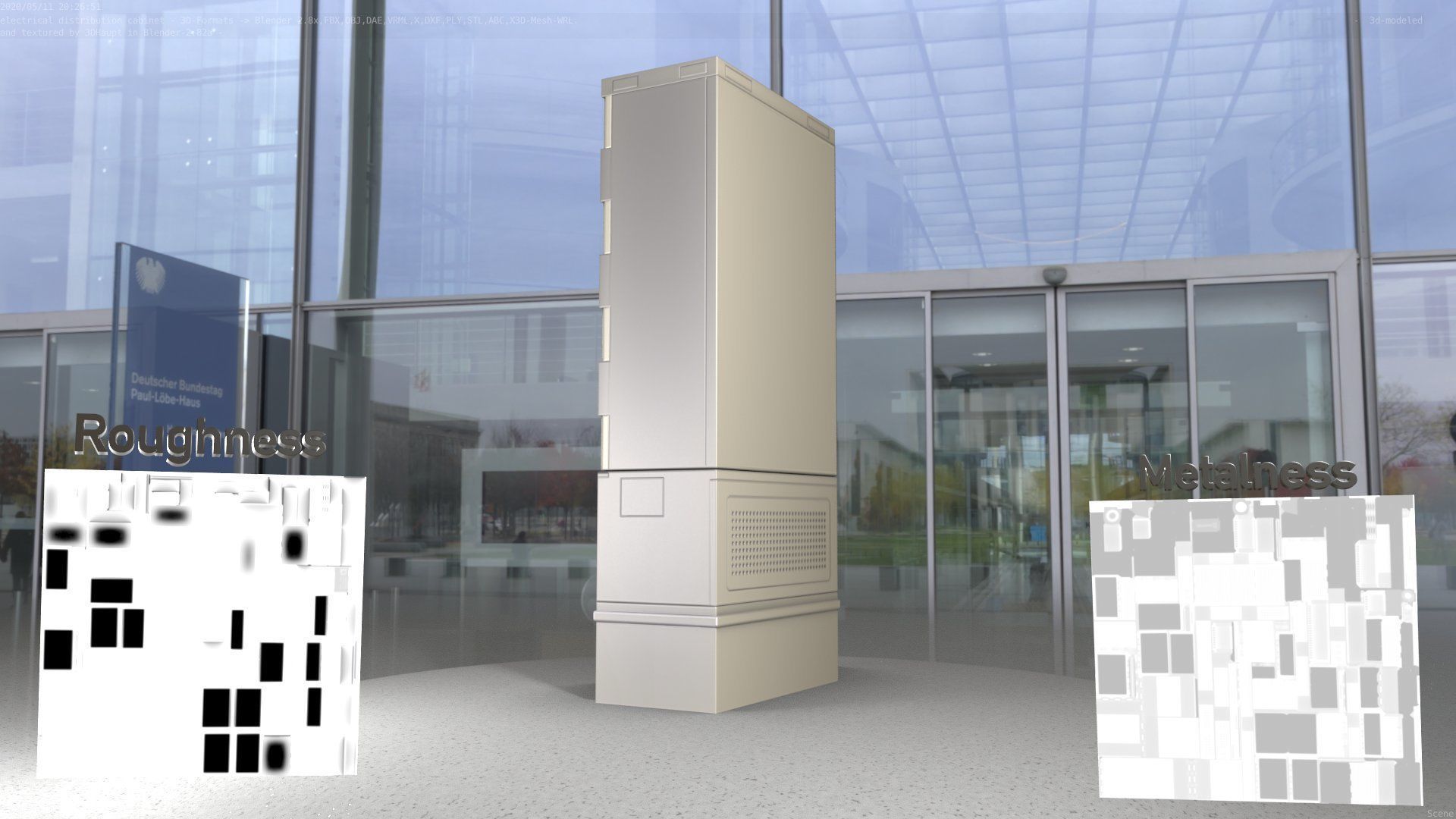 Electrical Distribution Cabinet 41 Low-poly 3D model_54