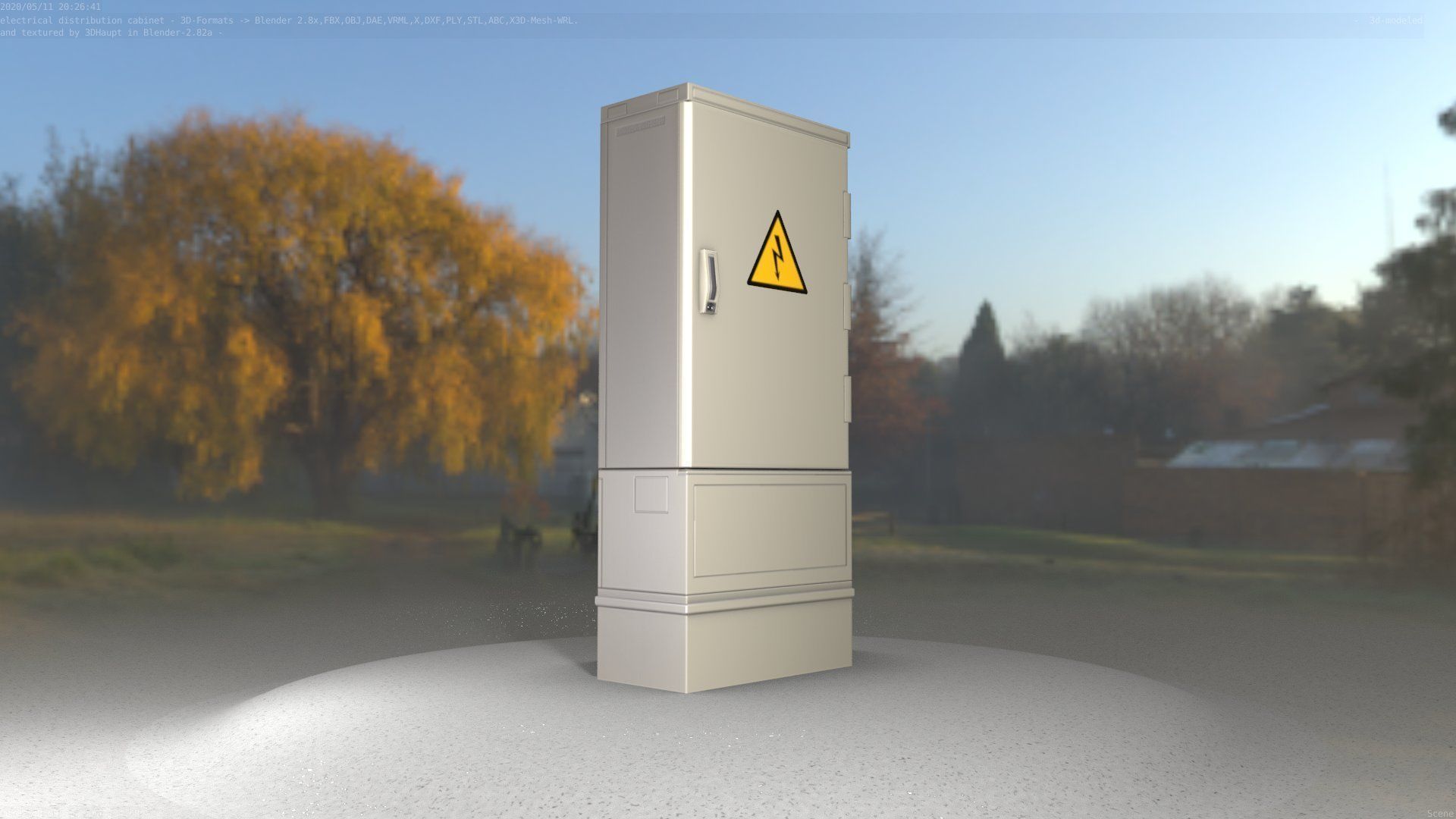 Electrical Distribution Cabinet 41 Low-poly 3D model_42