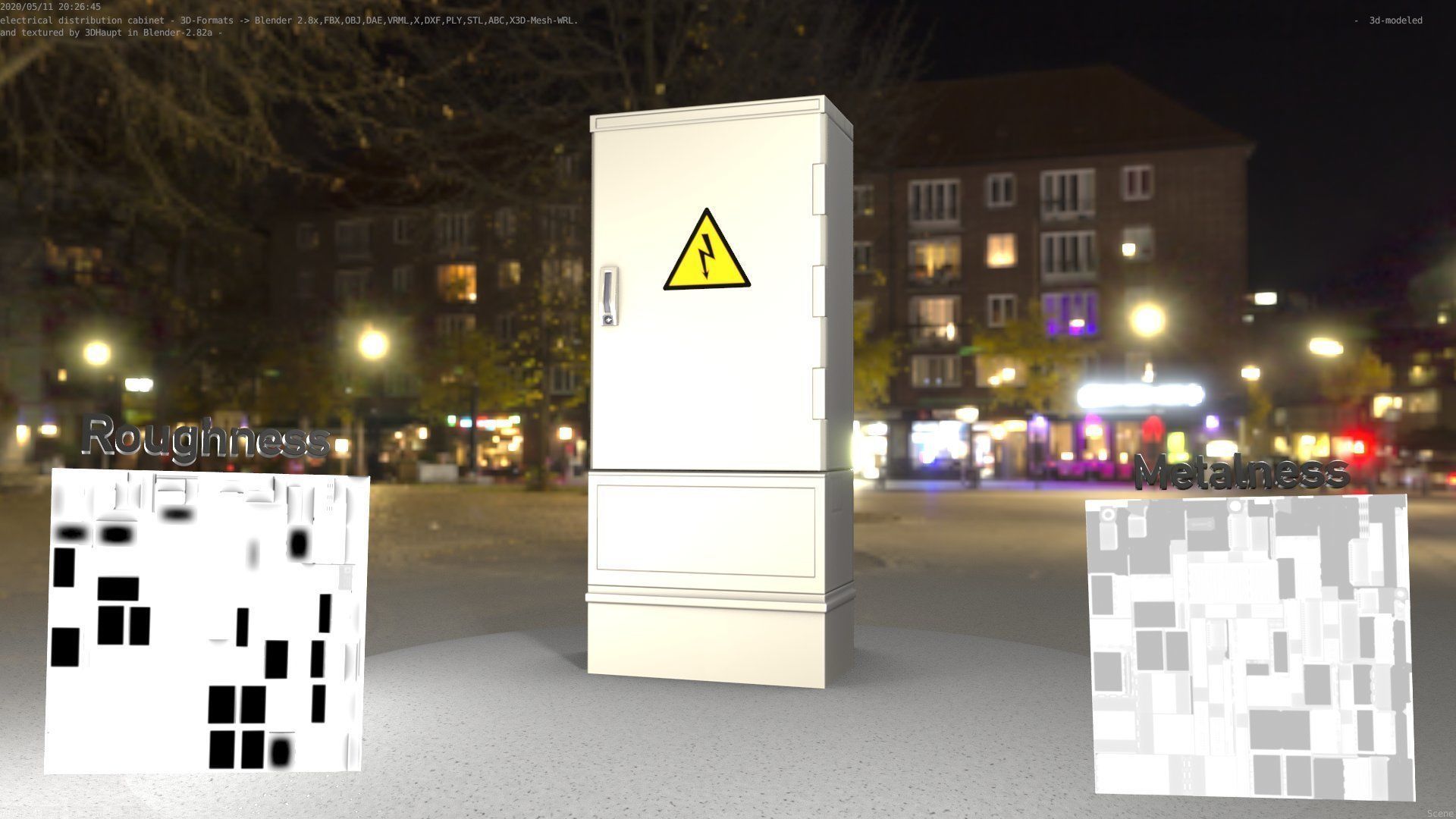 Electrical Distribution Cabinet 41 Low-poly 3D model_47