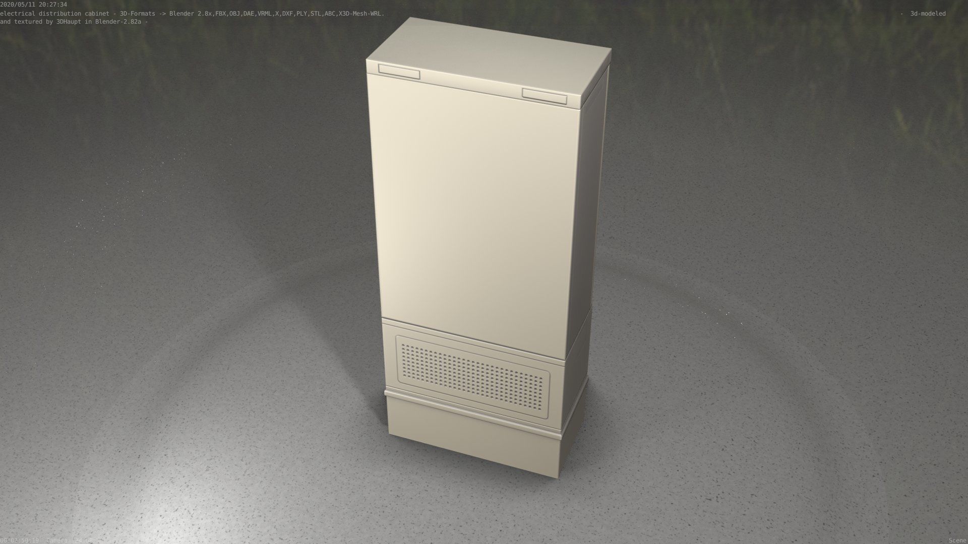 Electrical Distribution Cabinet 41 Low-poly 3D model_100