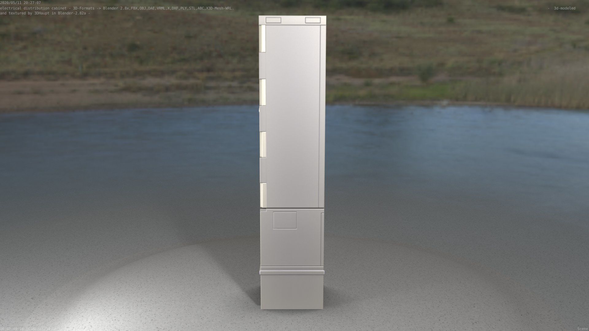 Electrical Distribution Cabinet 41 Low-poly 3D model_72