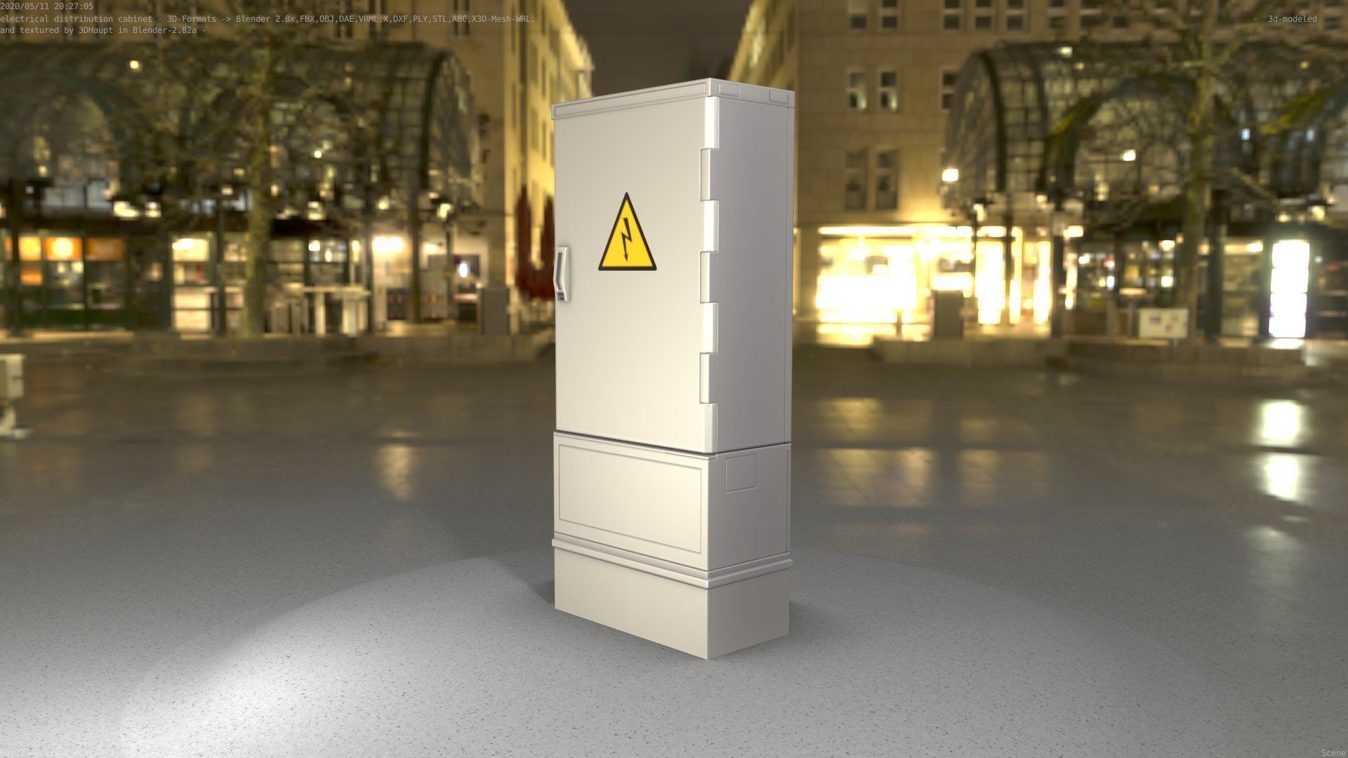 Electrical Distribution Cabinet 41 Low-poly 3D model_70