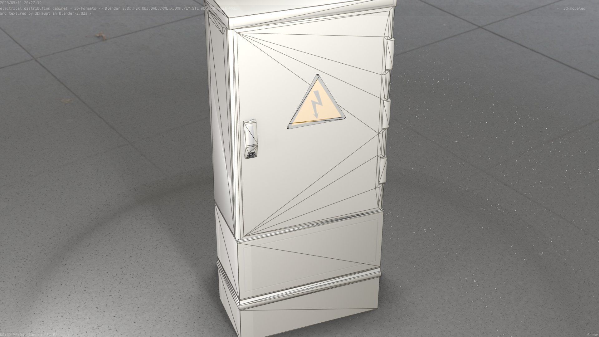 Electrical Distribution Cabinet 41 Low-poly 3D model_85