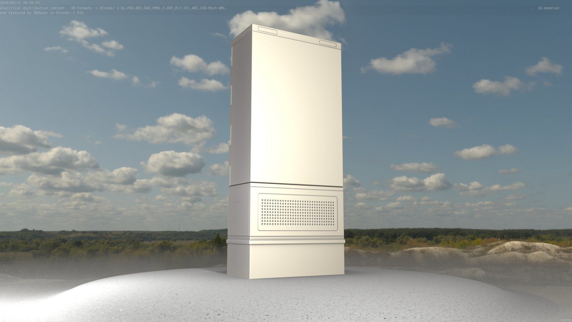 Electrical Distribution Cabinet 41 Low-poly 3D model_56